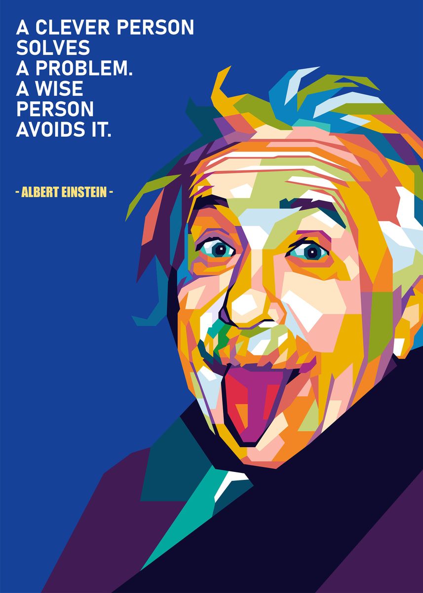 'Alber Einstein' Poster, picture, metal print, paint by Mas Nono | Displate