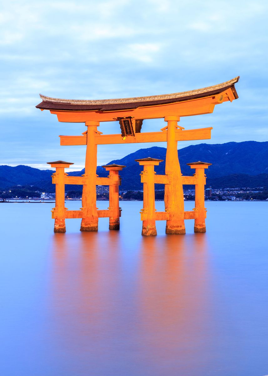 'Miyajima Torii gate Japan' Poster by Leika Satoshi | Displate