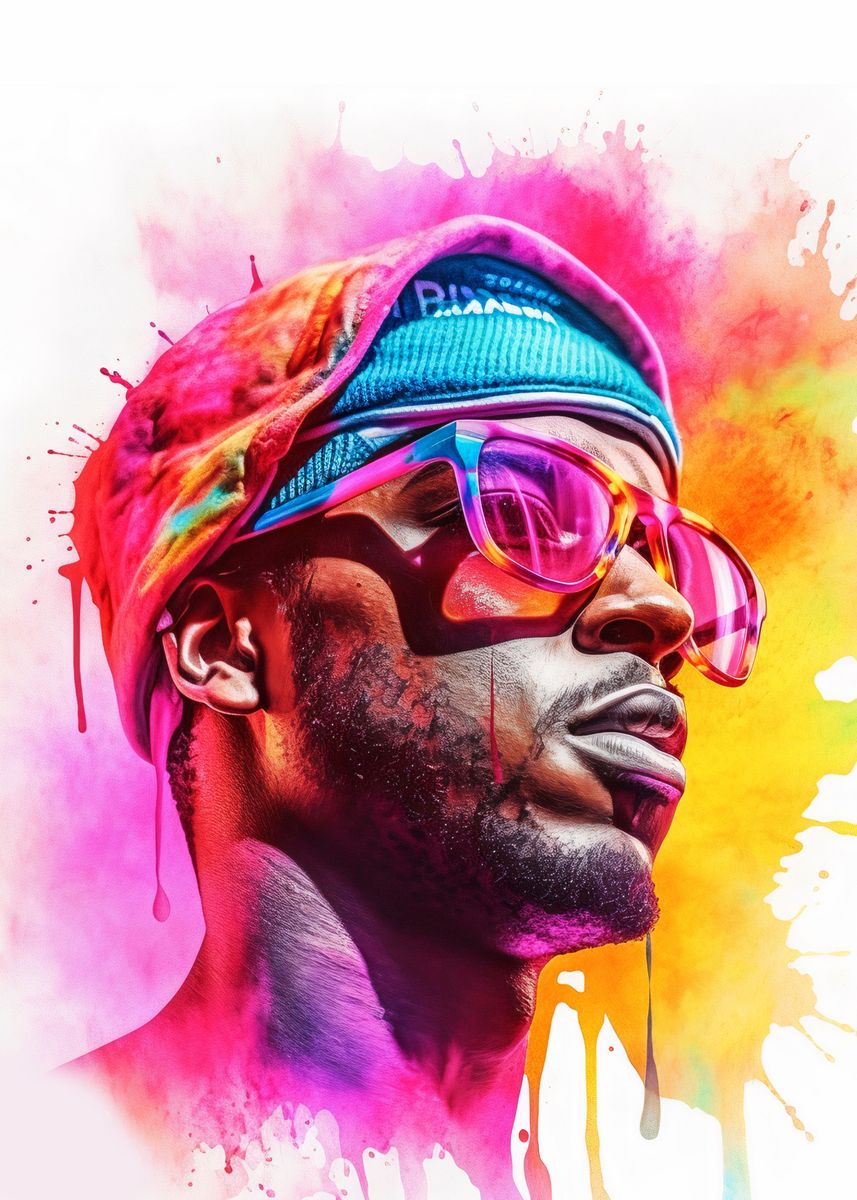 'Rapper Painting Art' Poster by Plasse Pete Displate