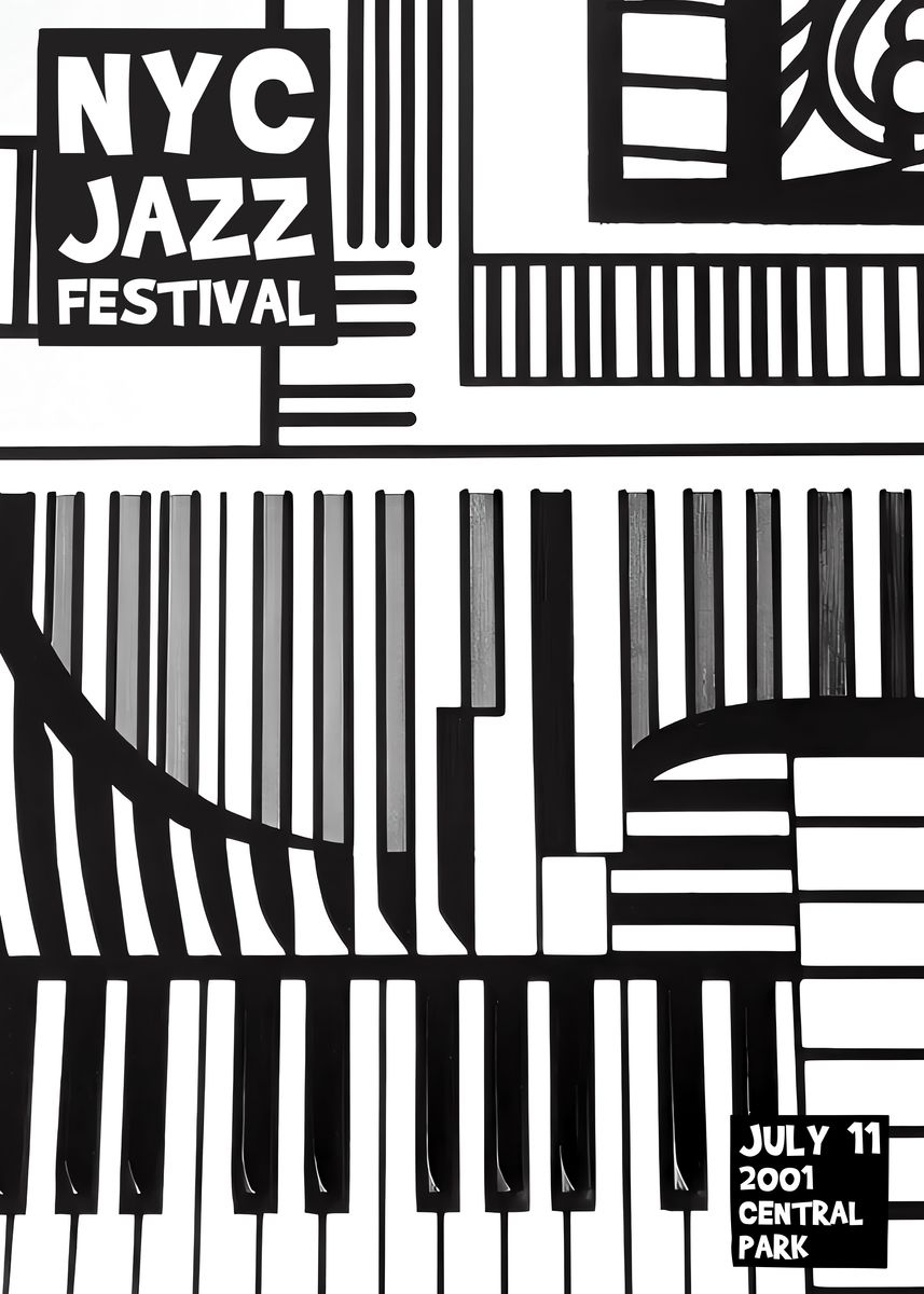 'NYC Jazz Festival' Poster by BluePinkPanther Displate