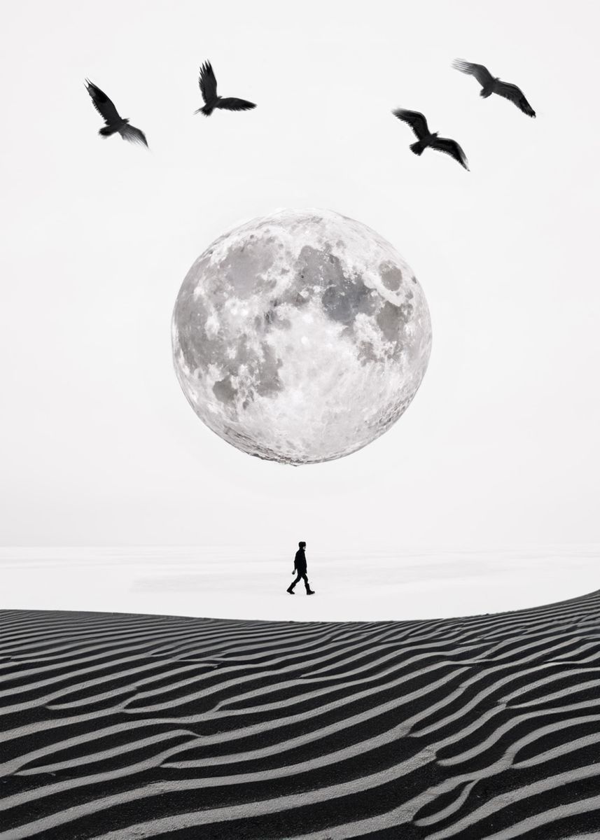 'Moonstruck' Poster, picture, metal print, paint by vandervisuals ...