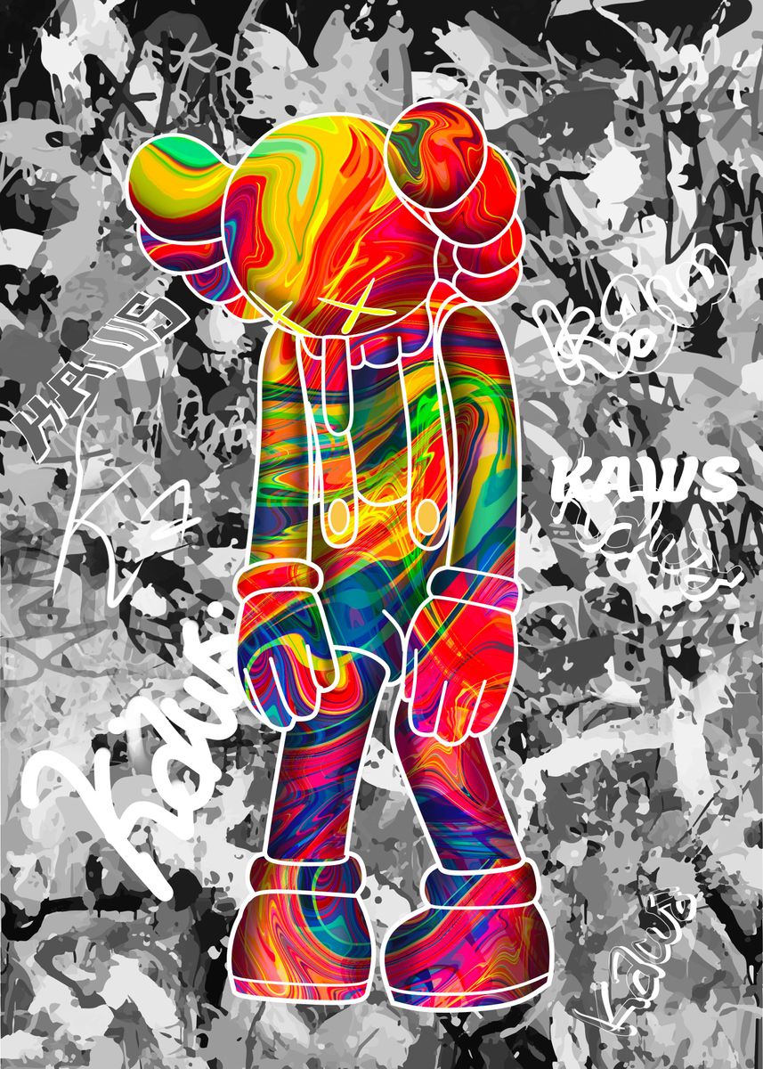 Graffiti Kaws Poster Picture Metal Print Paint By Boon Edgar