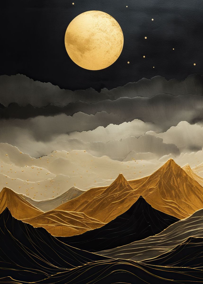 'Golden Landscapes' Poster by Beast Lion  Displate