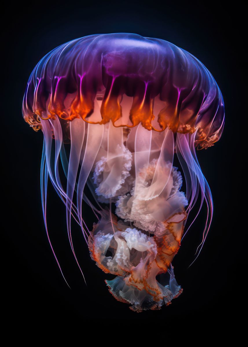 'Translucent jellyfish' Poster, picture, metal print, paint by Zooscape ...