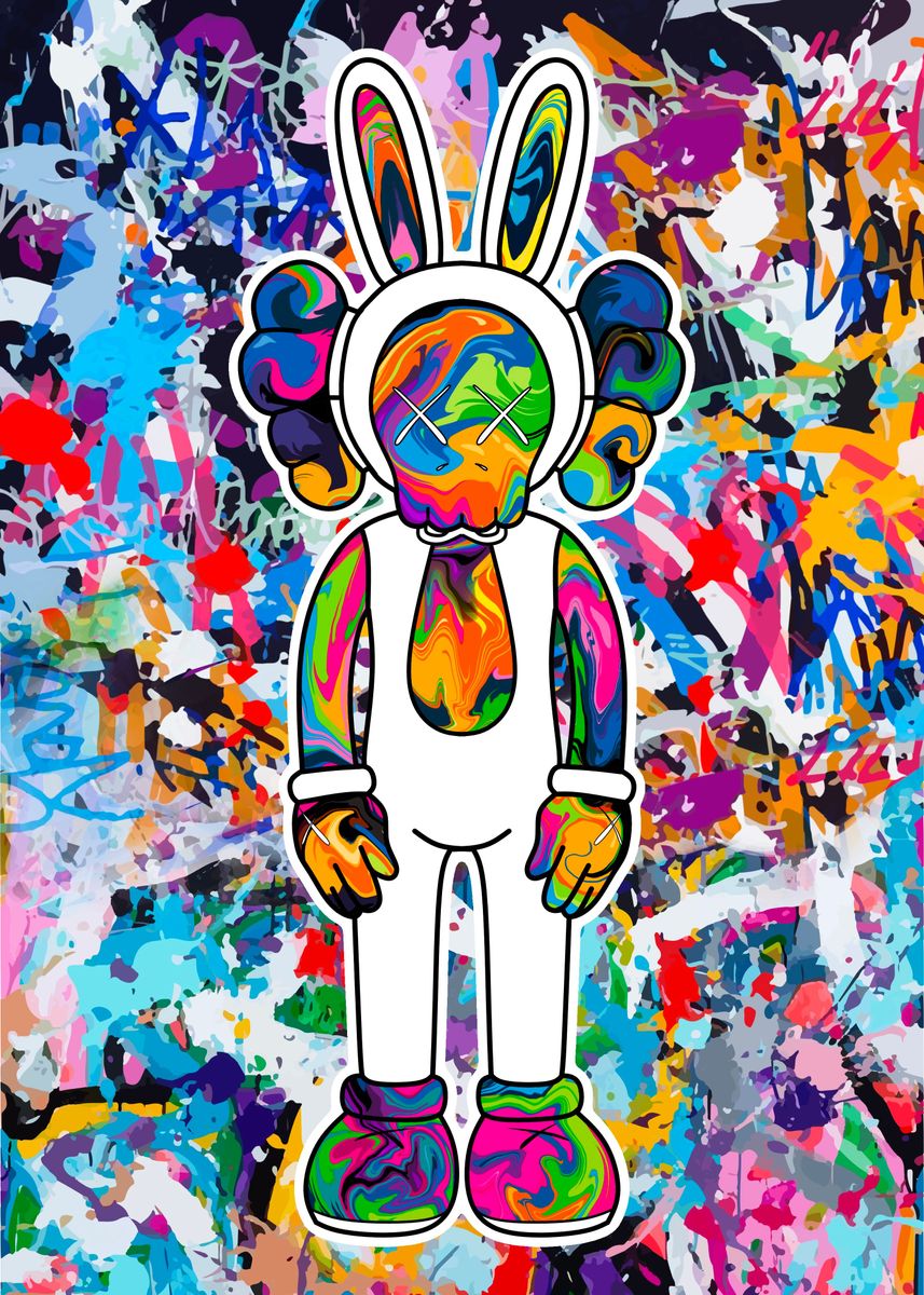 'Graffiti kaws' Poster by Boon Edgar | Displate