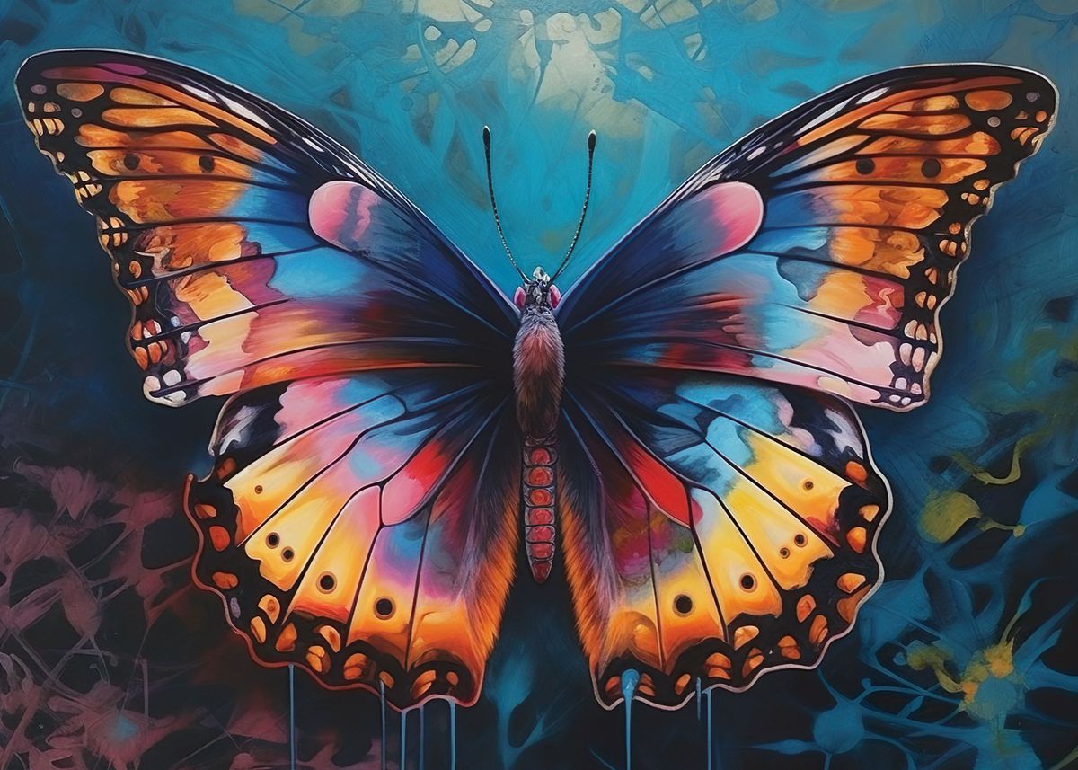 Colorful Butterfly Poster By Ilyrin Displate