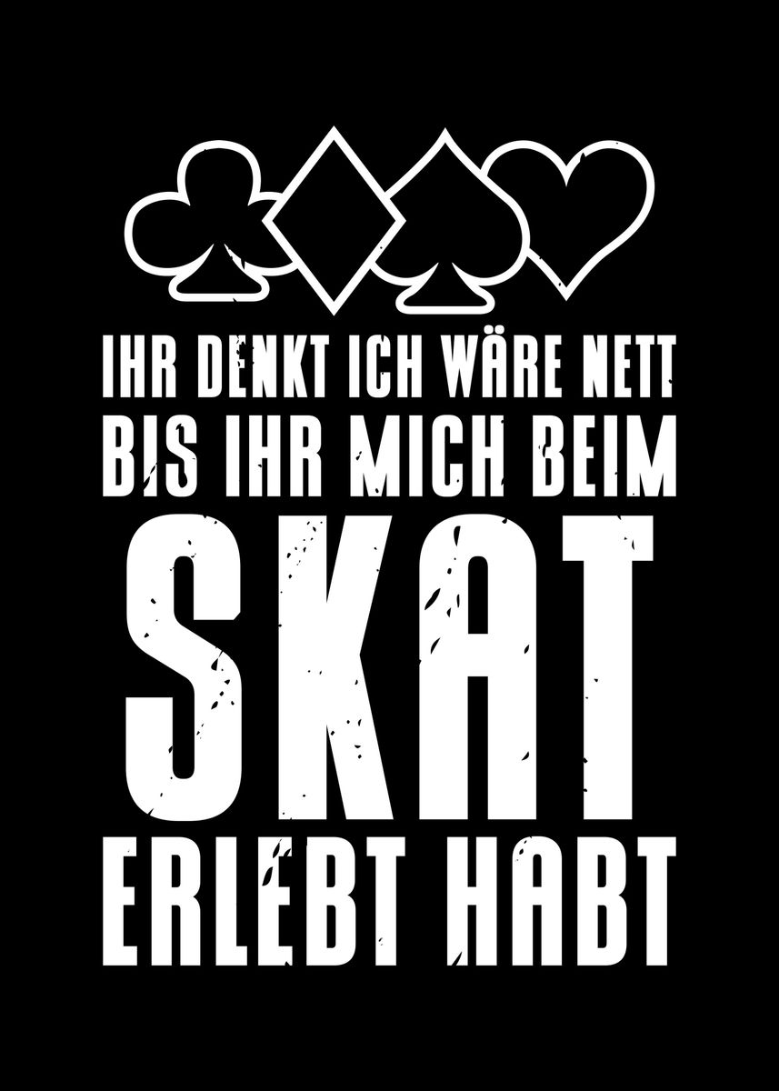 'Skat German' Poster by Sebastian Wünsche Displate
