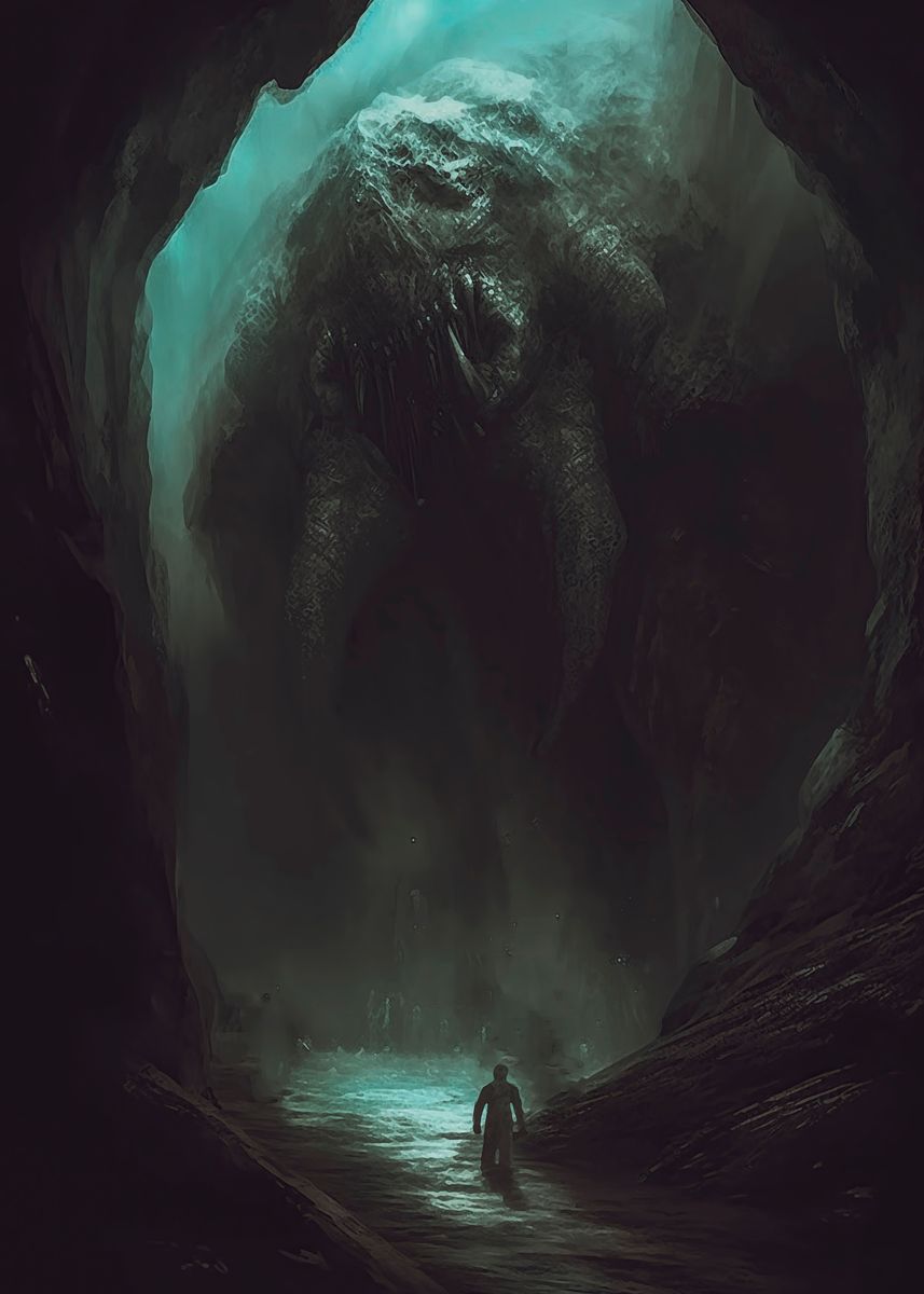 'Dark Cave' Poster, picture, metal print, paint by AndrejZT | Displate