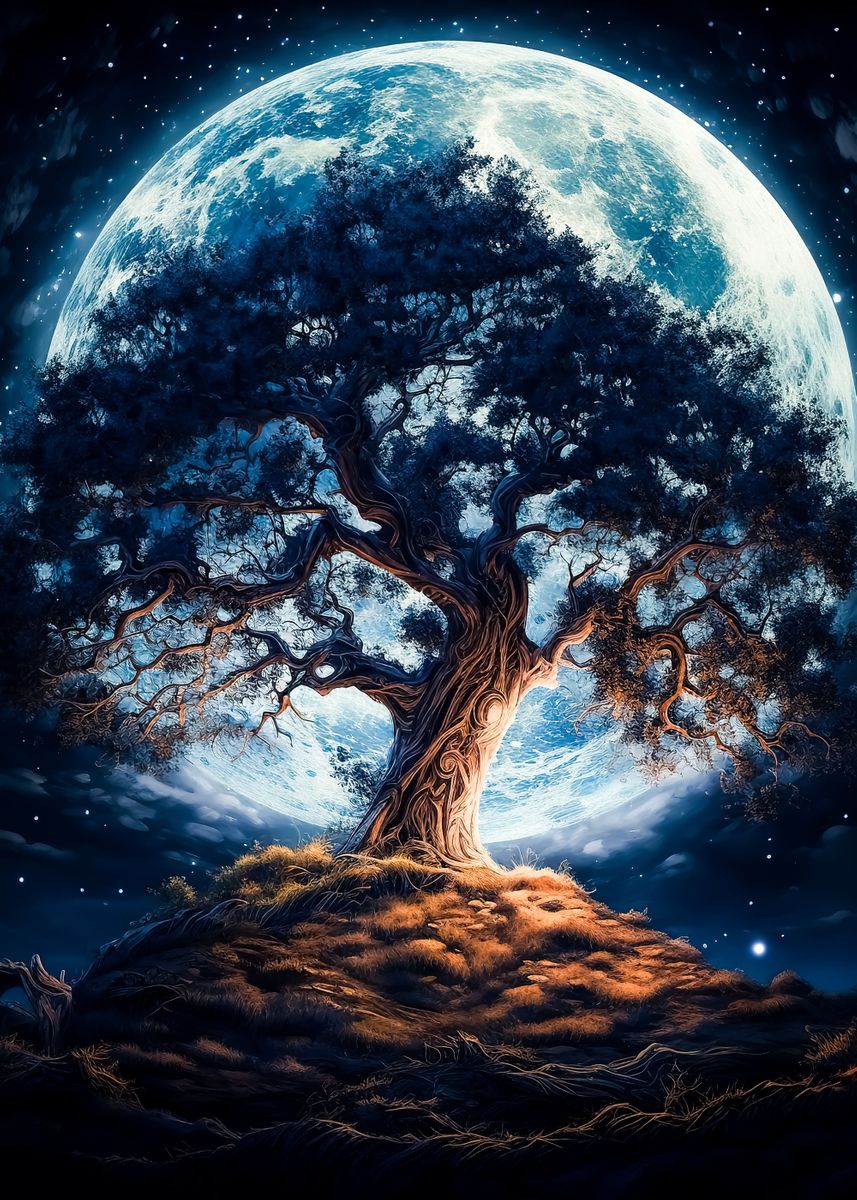 ‘Cosmic Tree of Life’ Poster, picture, metal print, paint by Agnes