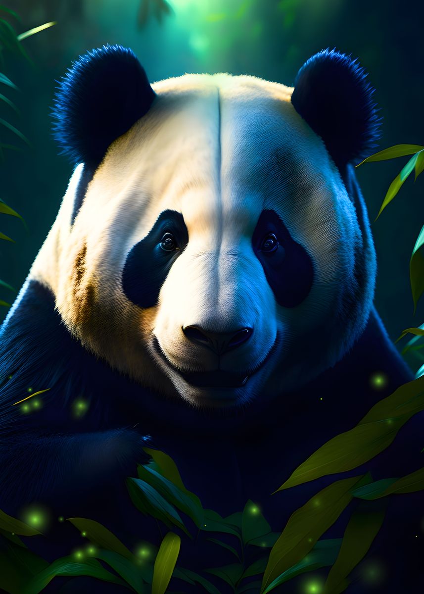 'Beautiful Panda' Poster, picture, metal print, paint by SapientiaB ...