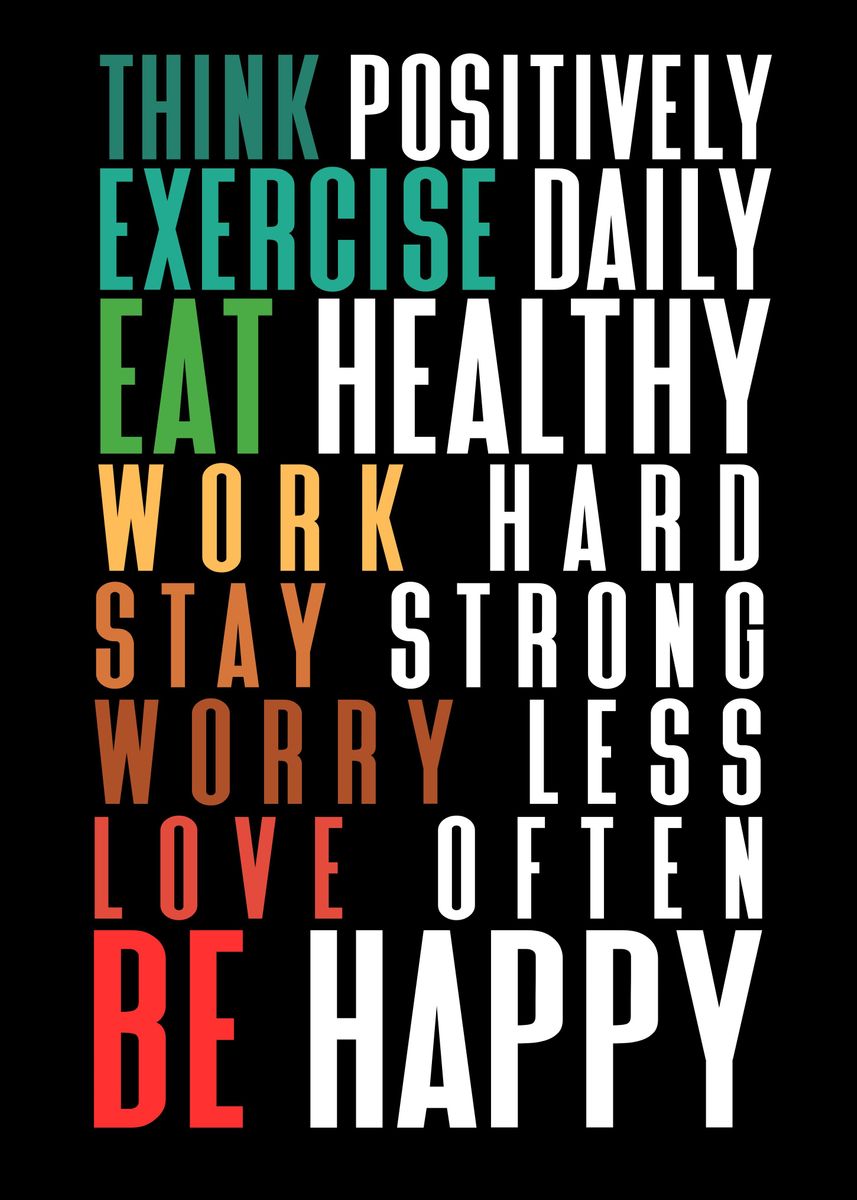 'Exercise Motivation' Poster, picture, metal print, paint by slamet ...