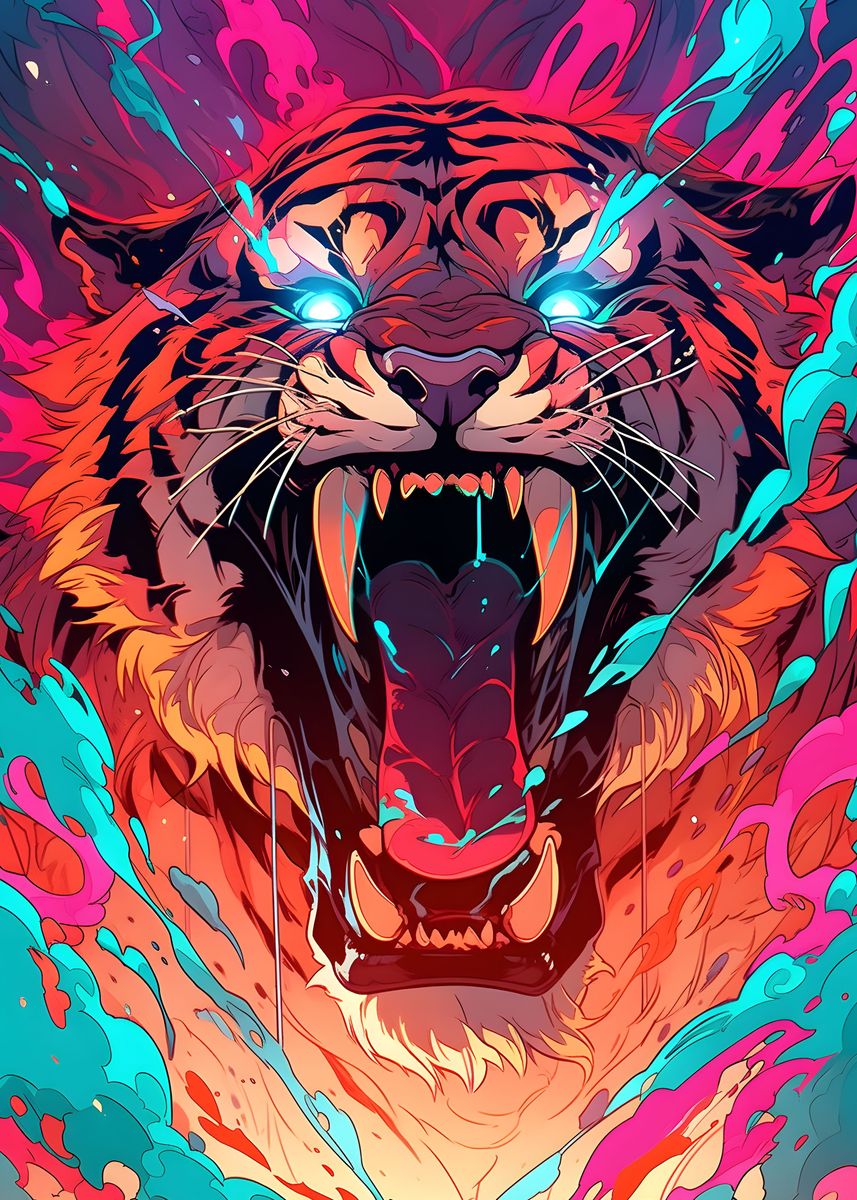 'Rage' Poster, picture, metal print, paint by EKIM | Displate