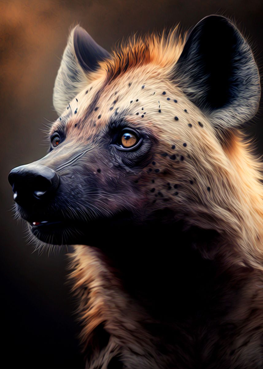 'Hyena' Poster, picture, metal print, paint by thanh tras | Displate