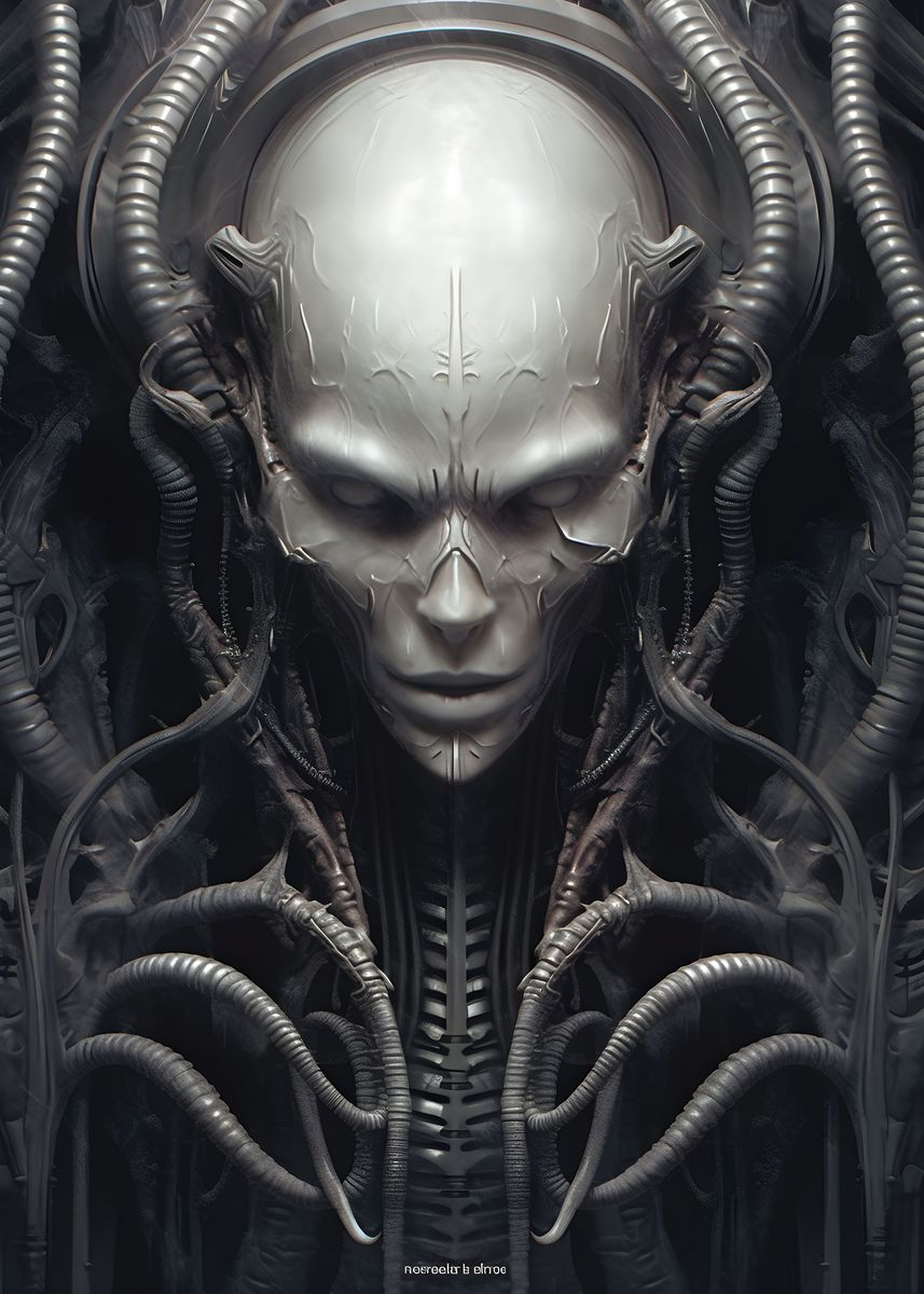 'Alien Biomechanical Art' Poster by Naso | Displate