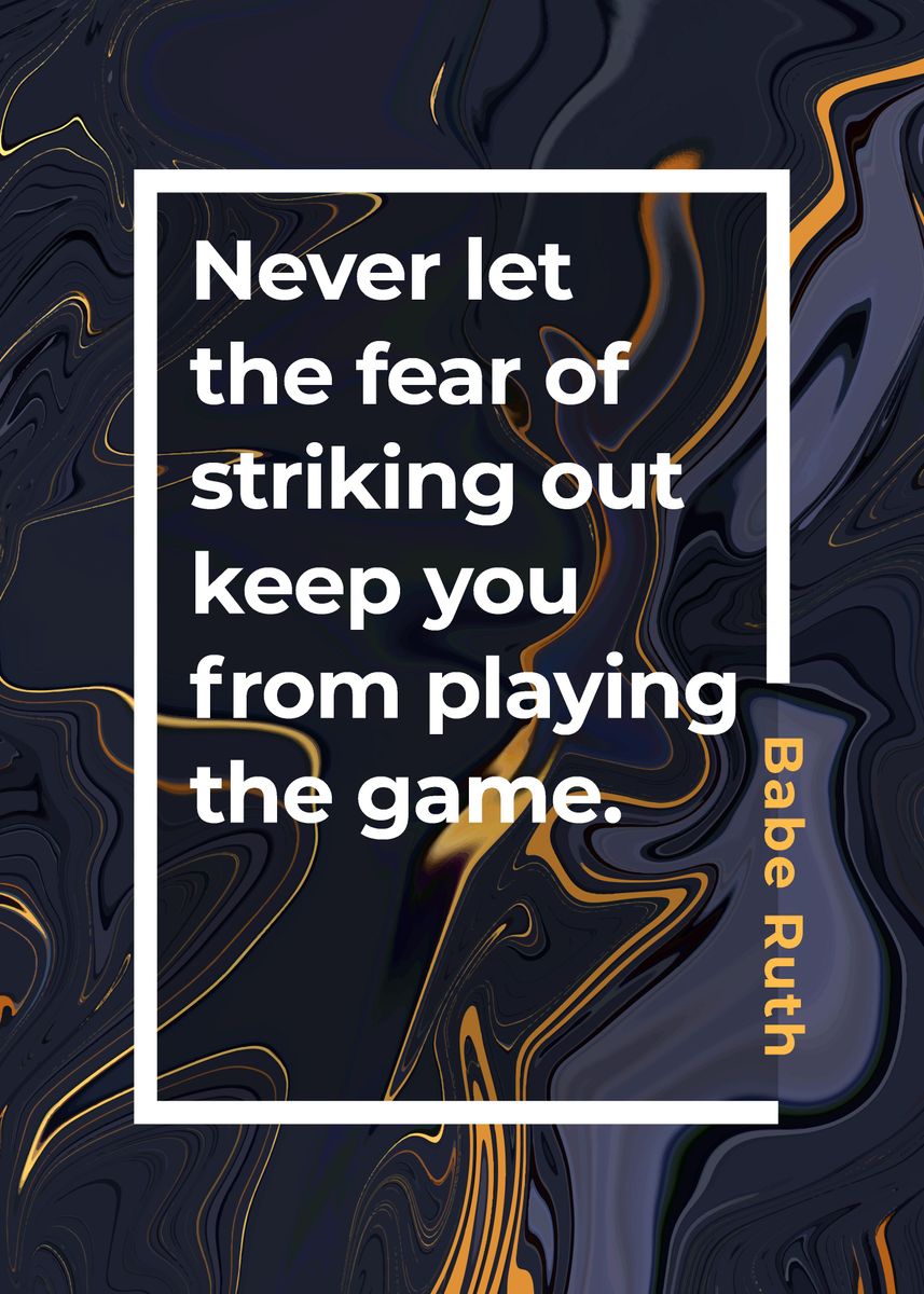 Babe Ruth Quotes' Poster by Lucky Dream