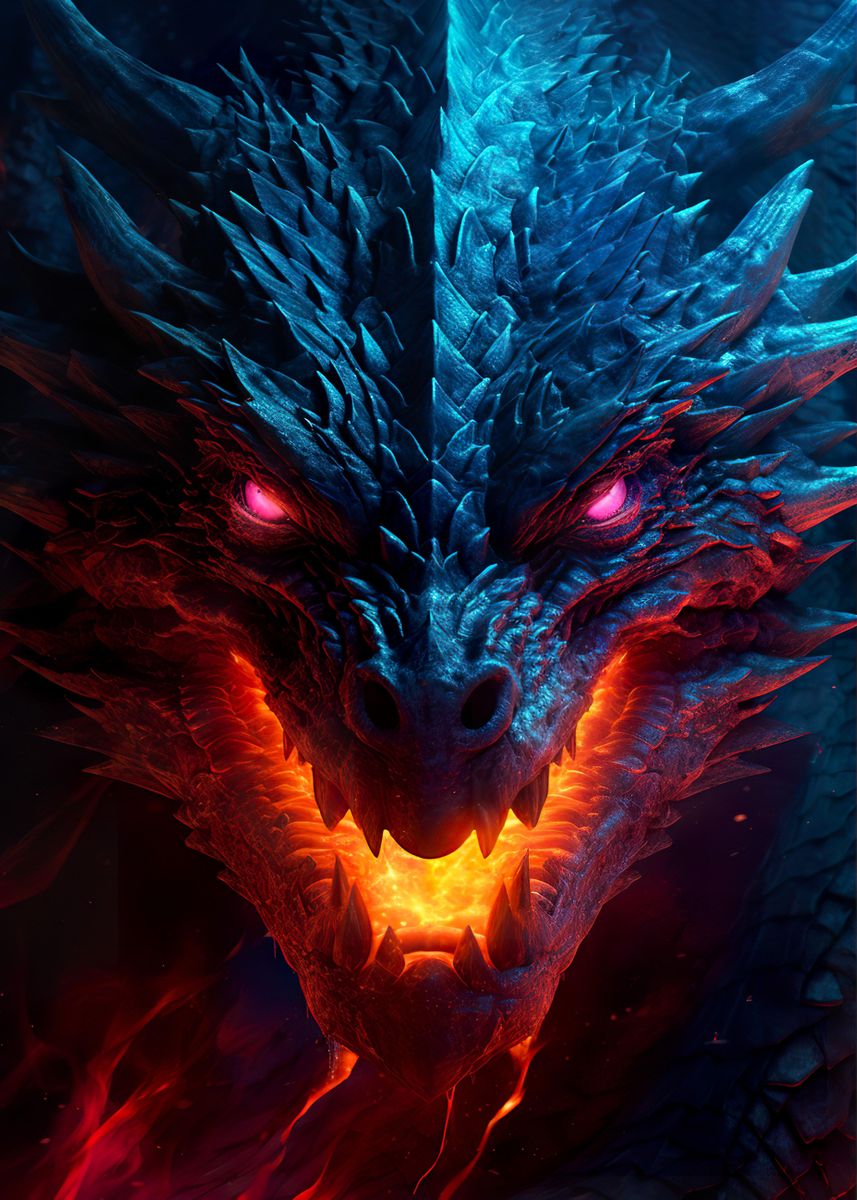 Art Poster Dragon Dark Fantasy