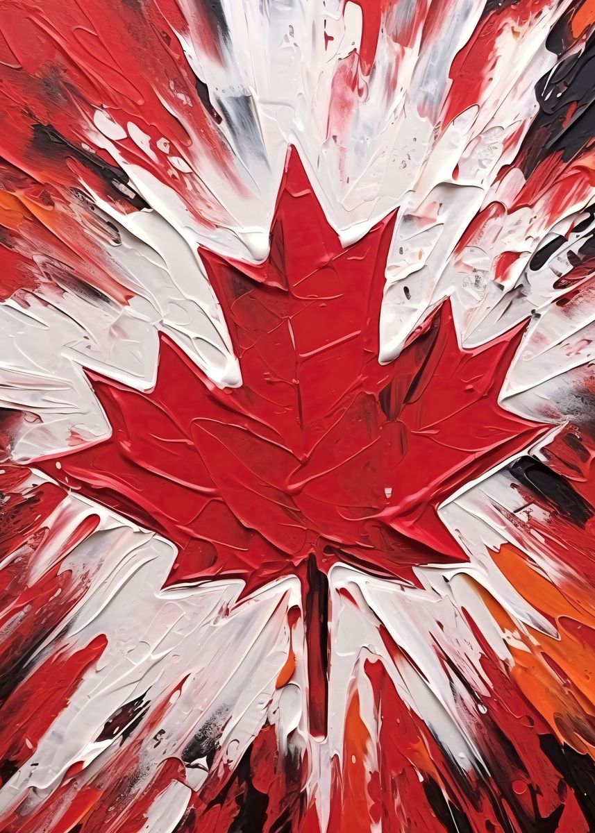 'Canada Abstract Painting' Poster, picture, metal print, paint by ...