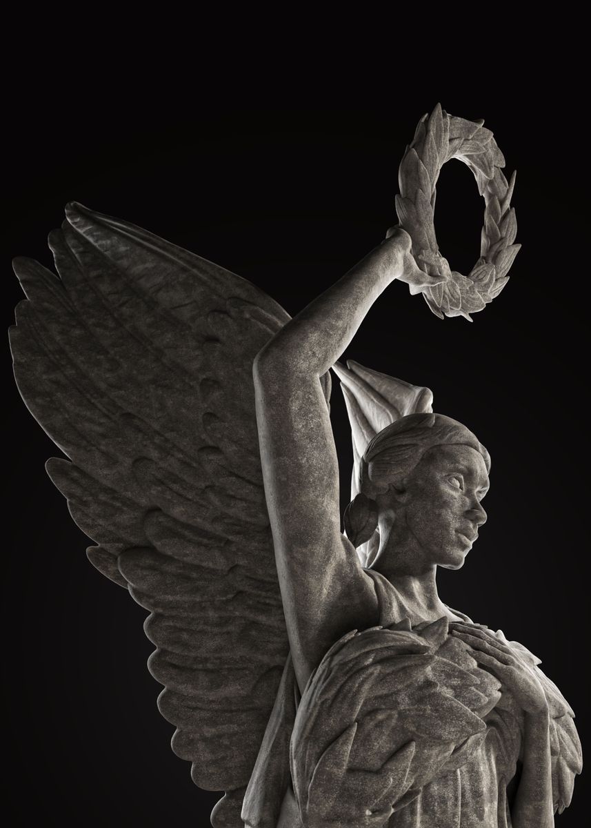 'Black Angel Statue' Poster by Rakotonindrina Cedric Displate