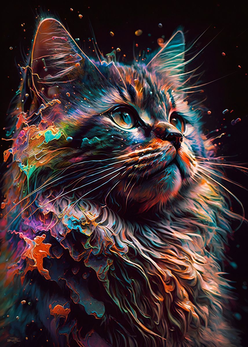 'LaPerm cat ' Poster by Luke Vassel | Displate