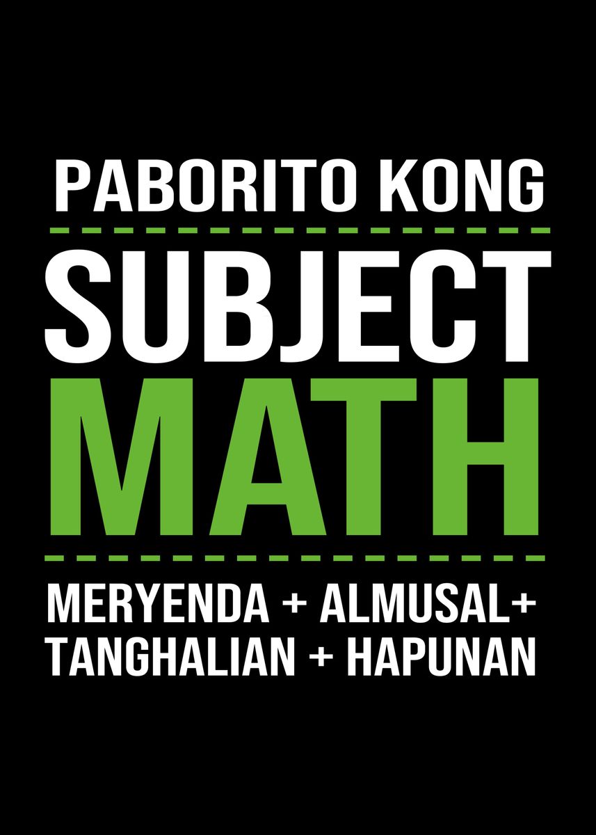 'Filipino Math' Poster, picture, metal print, paint by FunnyGifts Displate