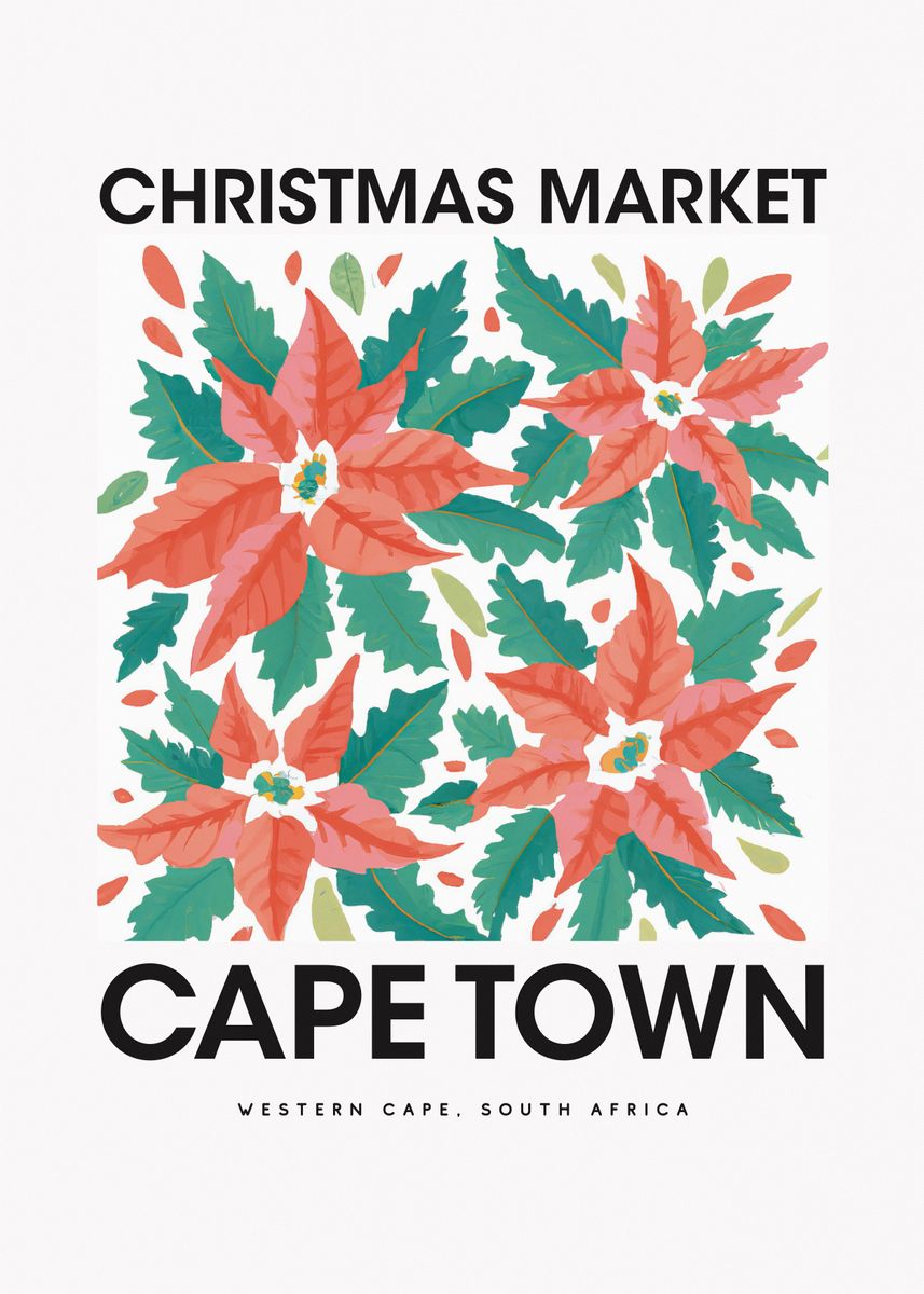 'Cape Town Christmas Poster' Poster by SipCircle Displate