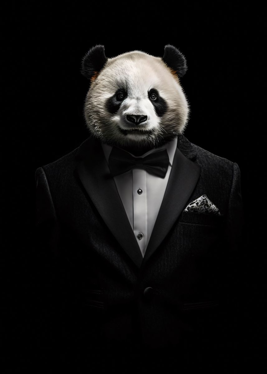 'Business Panda' Poster by Conceptual Photography | Displate