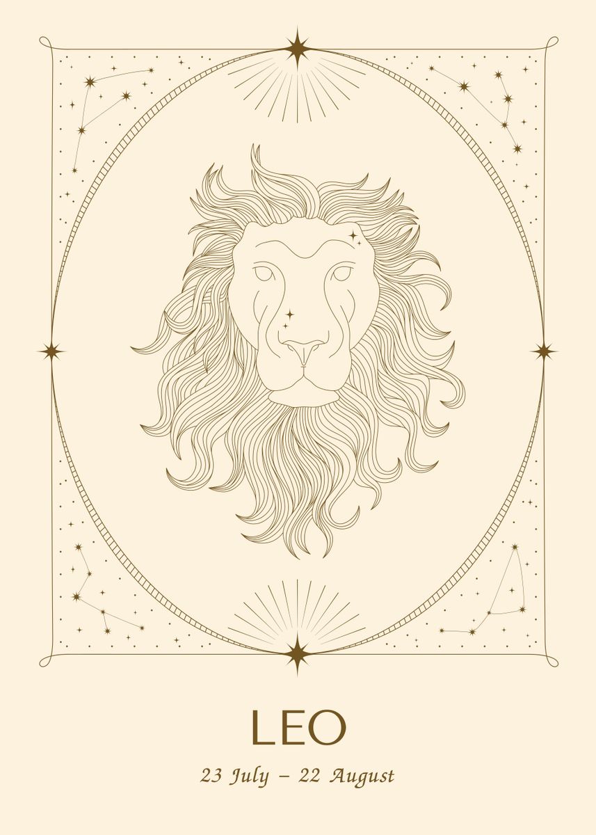 'Zodiac Sign Leo' Poster by MiaCreativeLab | Displate