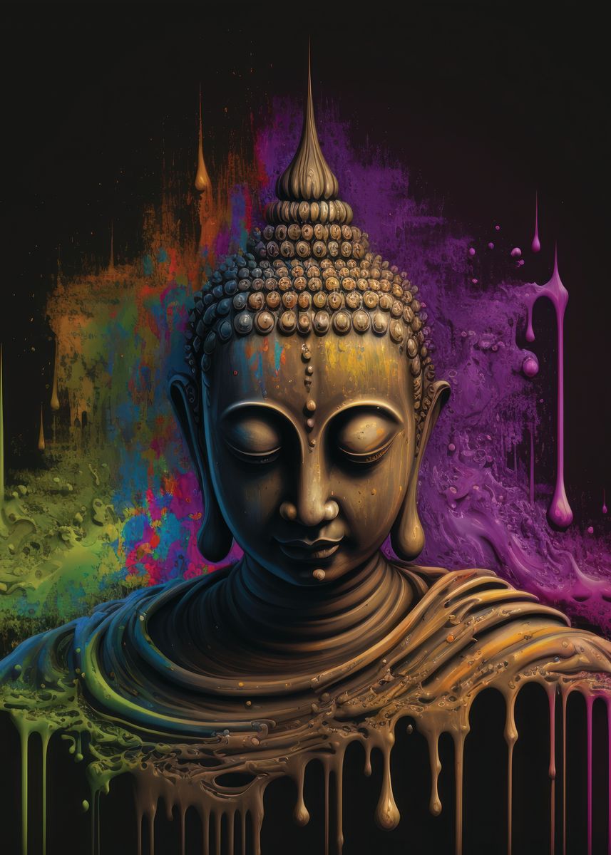 'Buddhas Inner Wisdom' Poster, picture, metal print, paint by PRANIT ...