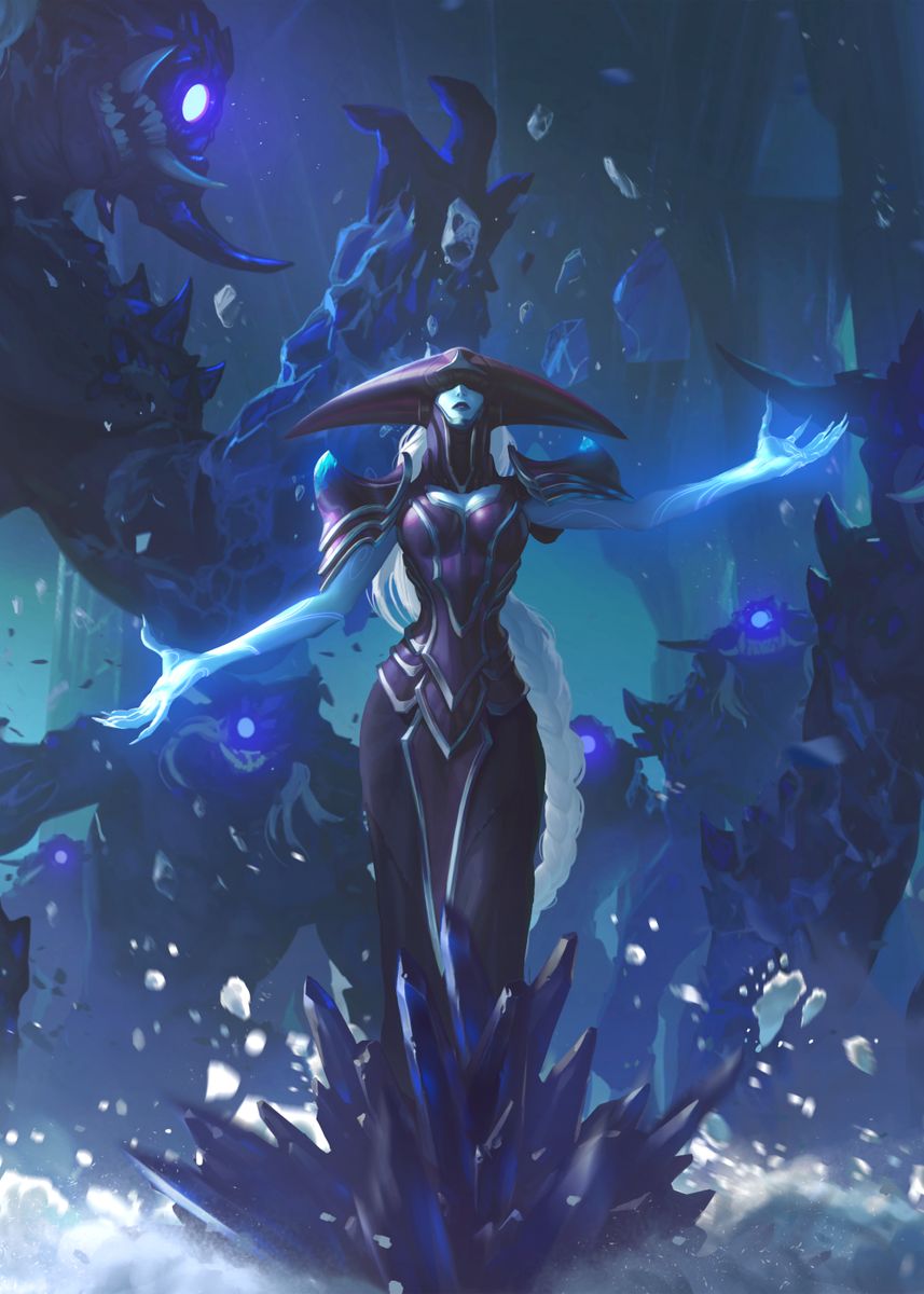 'Ice Witch v' Poster, picture, metal print, paint by League of Legends