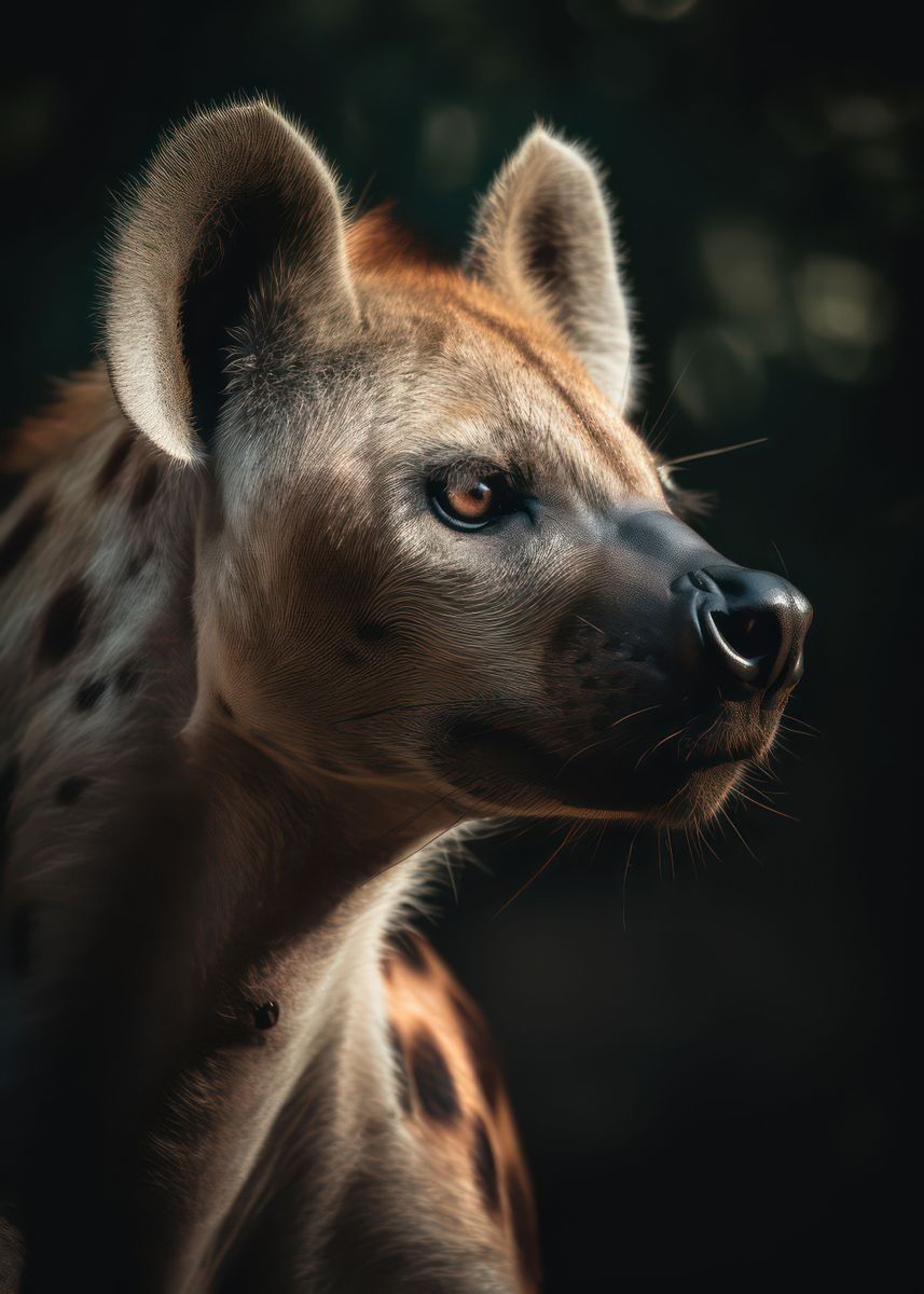 'Fierce hyena' Poster by Zooscape Wildlife | Displate