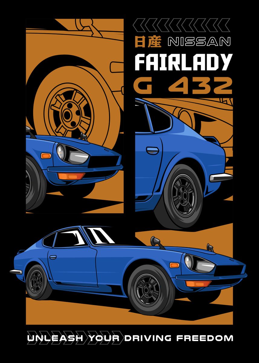 'Fairlady Z432 JDM Car' Poster by Mikhaila Poster Design | Displate