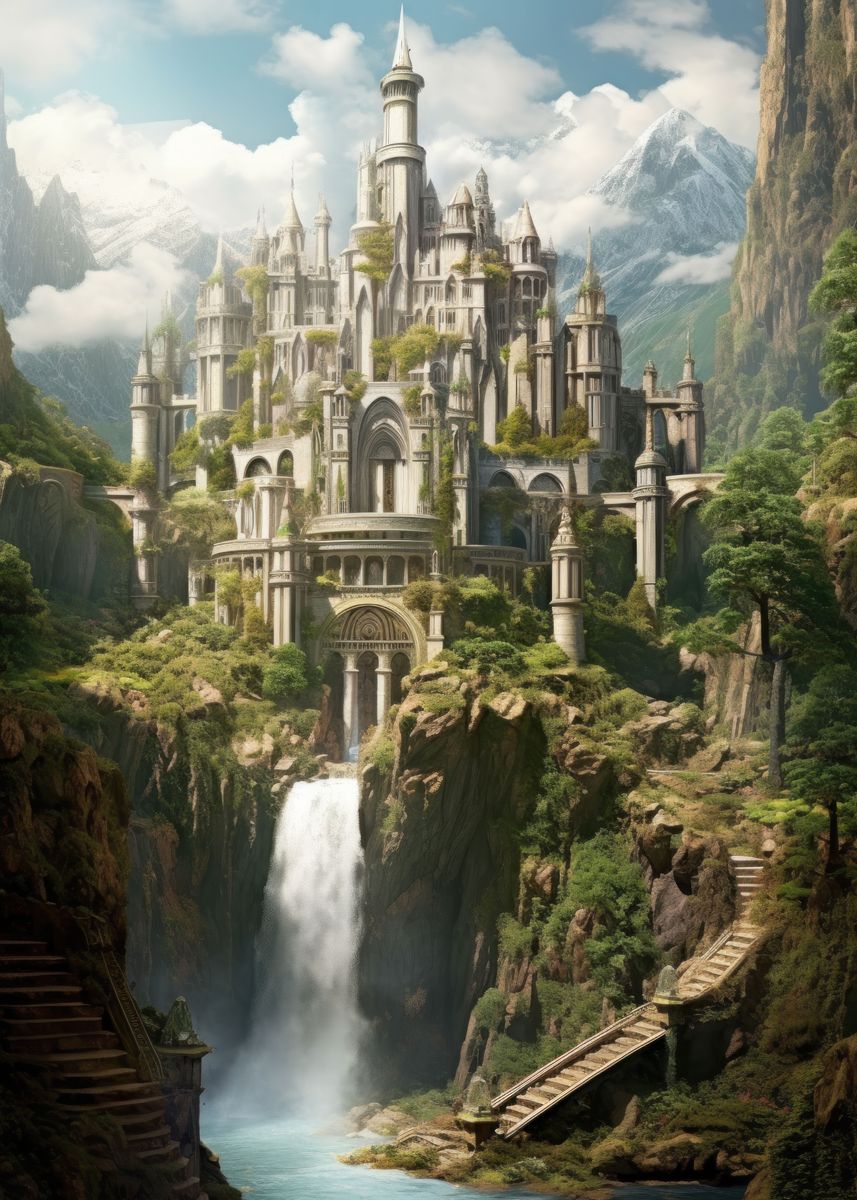 'Towering Splendor' Poster, picture, metal print, paint by JON HUGHES ...