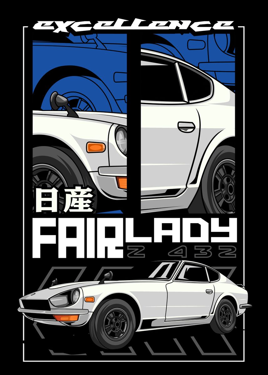 'Legendary Fairlady Z432' Poster by Mikhaila Poster Design | Displate