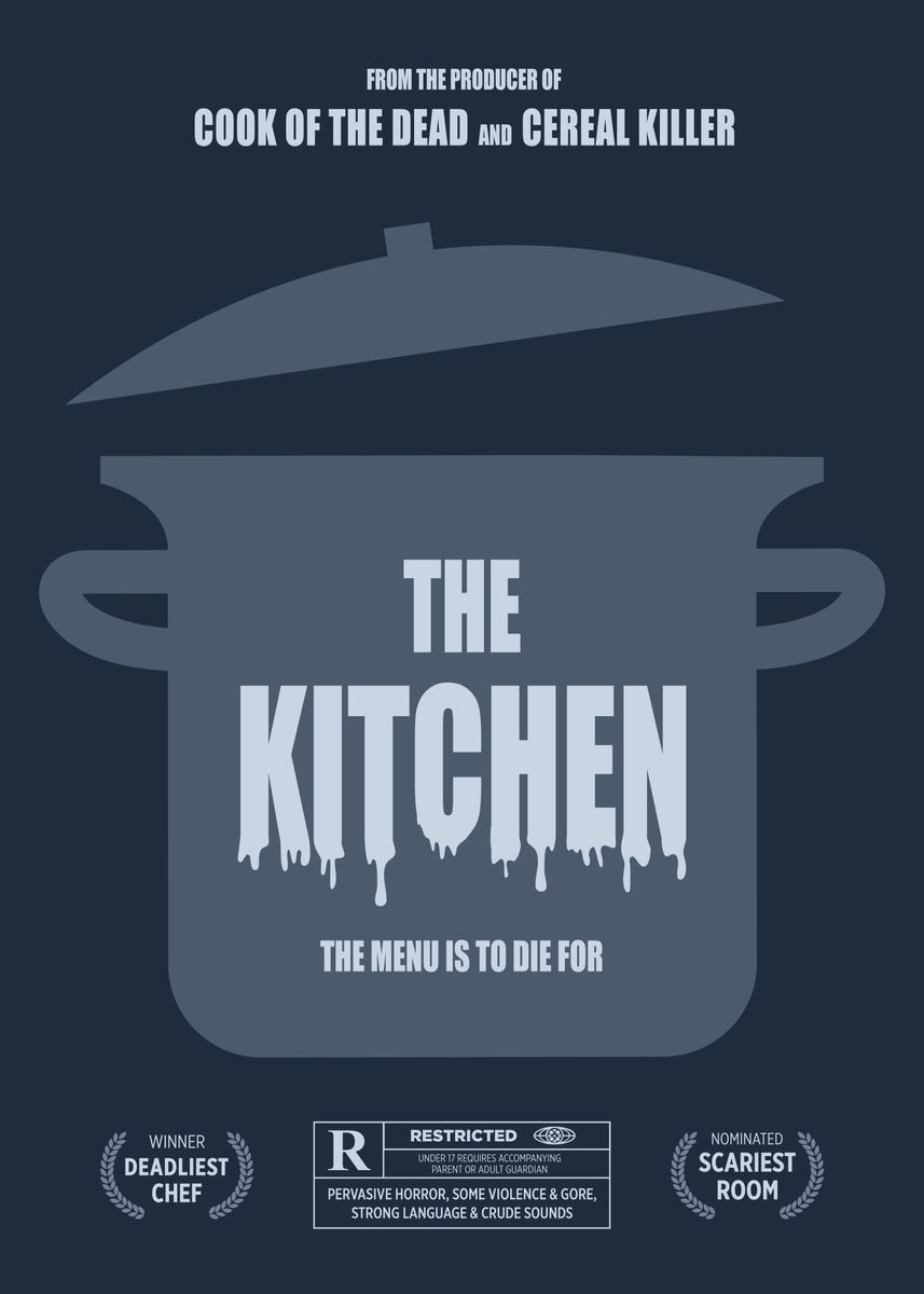 'The Kitchen Horror Parody' Poster, picture, metal print, paint by ...