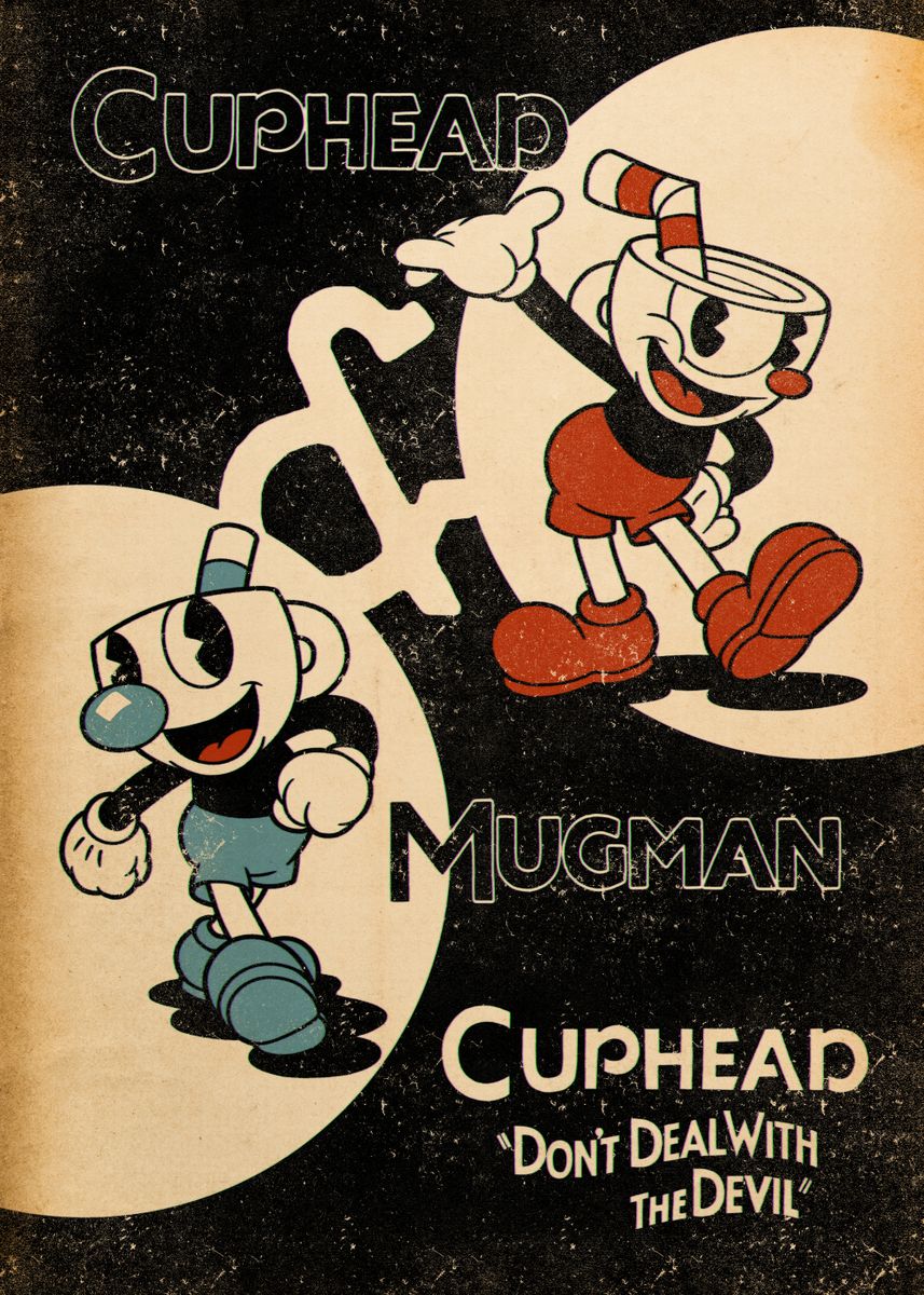 'Cuphead & Mugman' Poster, picture, metal print, paint by Cuphead ...