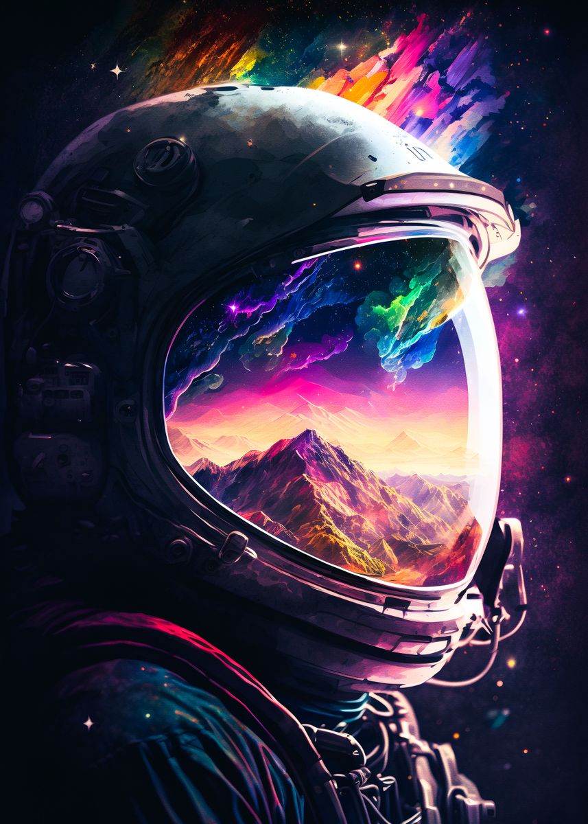 'Astronaut reflections 1' Poster, picture, metal print, paint by Elz ...