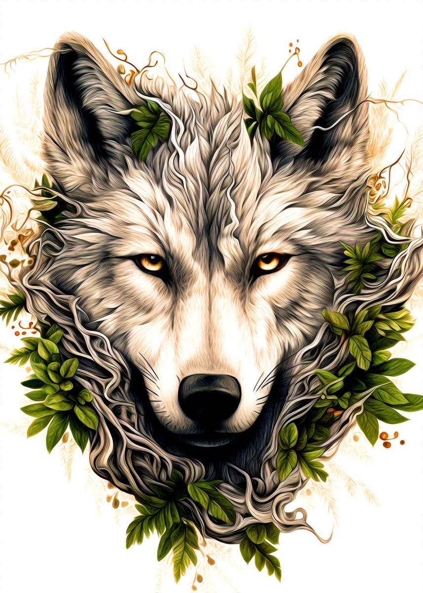 'Wolf' Poster, picture, metal print, paint by LUONG HUY | Displate