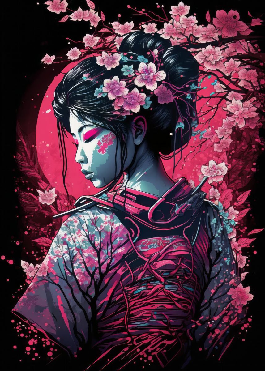 'Geisha' Poster by Graphic Japanese | Displate