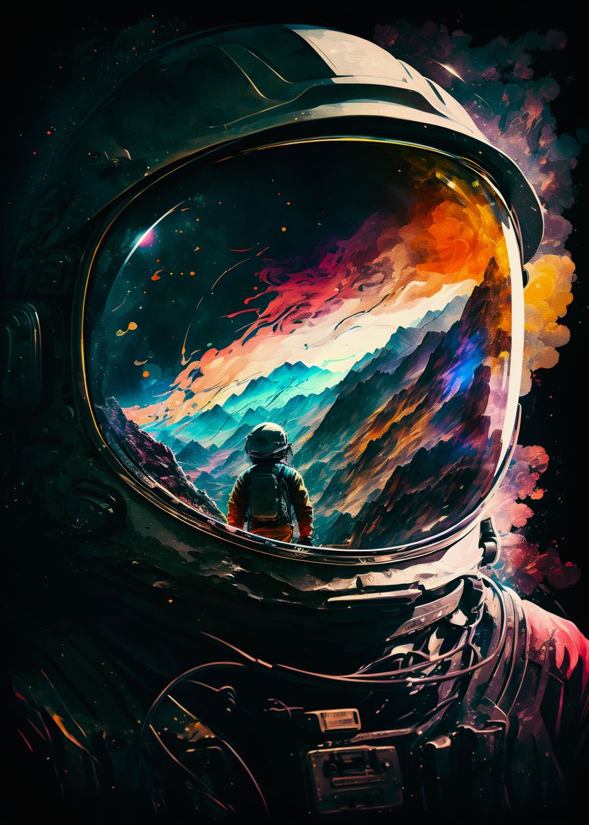 'ASTRONAUT reflection 12' Poster by Elz art | Displate