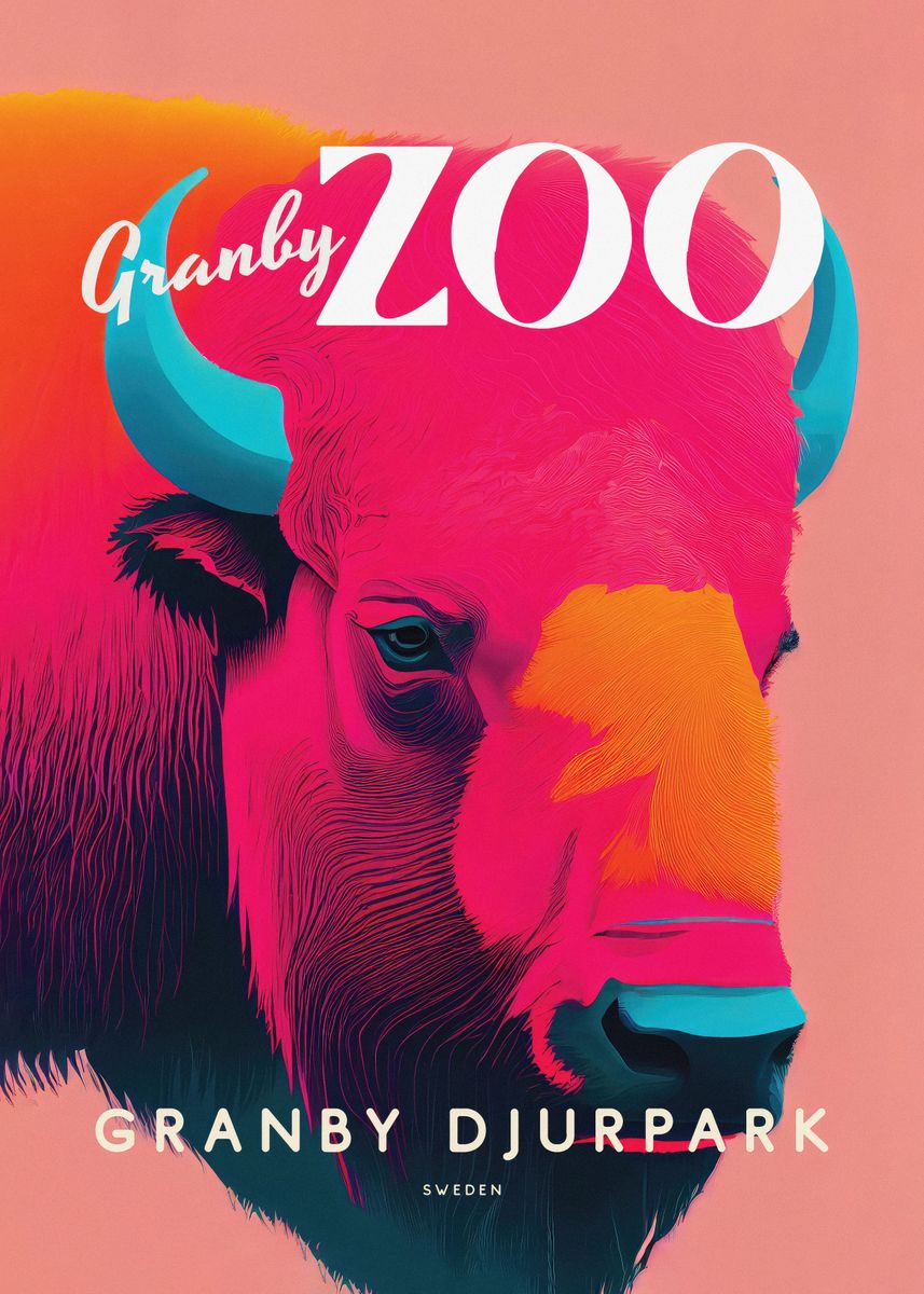 'Granby Zoo Bison Poster' Poster by SipCircle Displate