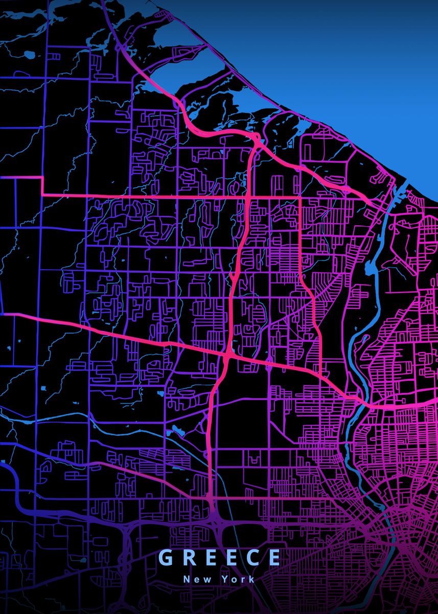 'Greece NY' Poster by Deeo Displate