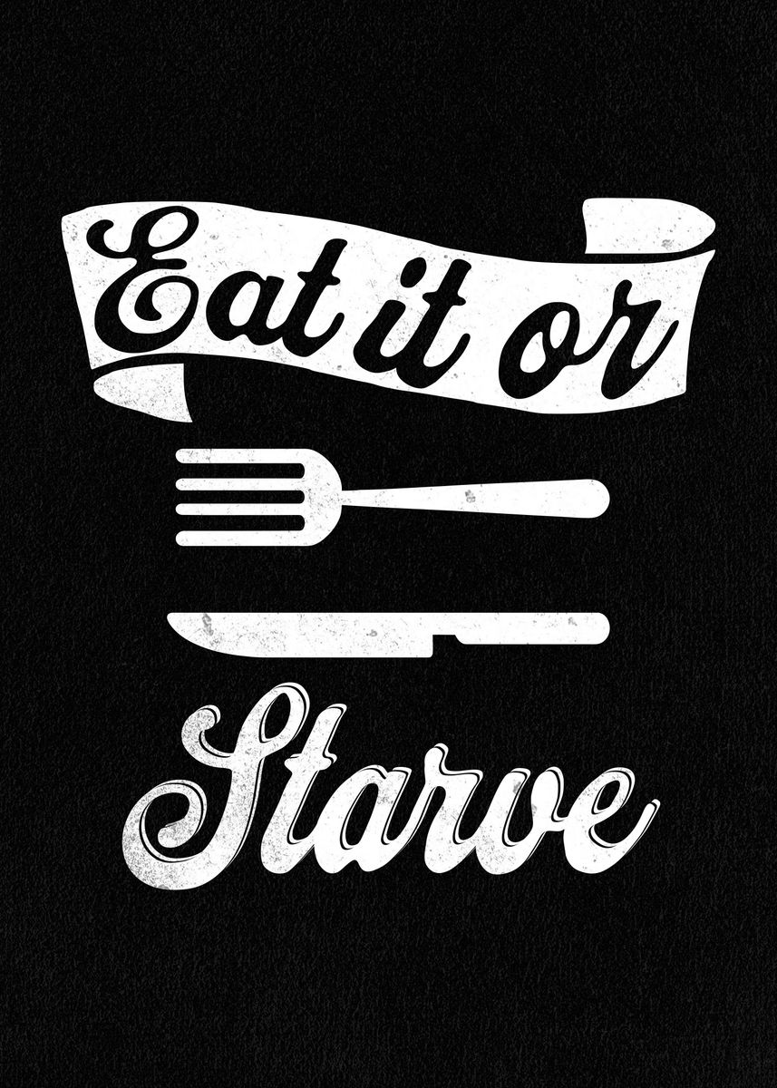 'Eat It Funny Kitchen' Poster by Jovana Displate