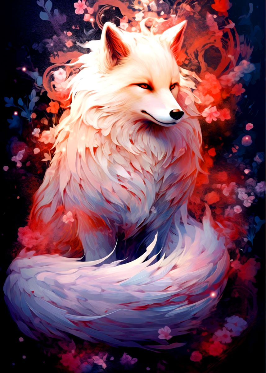 'Fox' Poster, picture, metal print, paint by minh doan | Displate