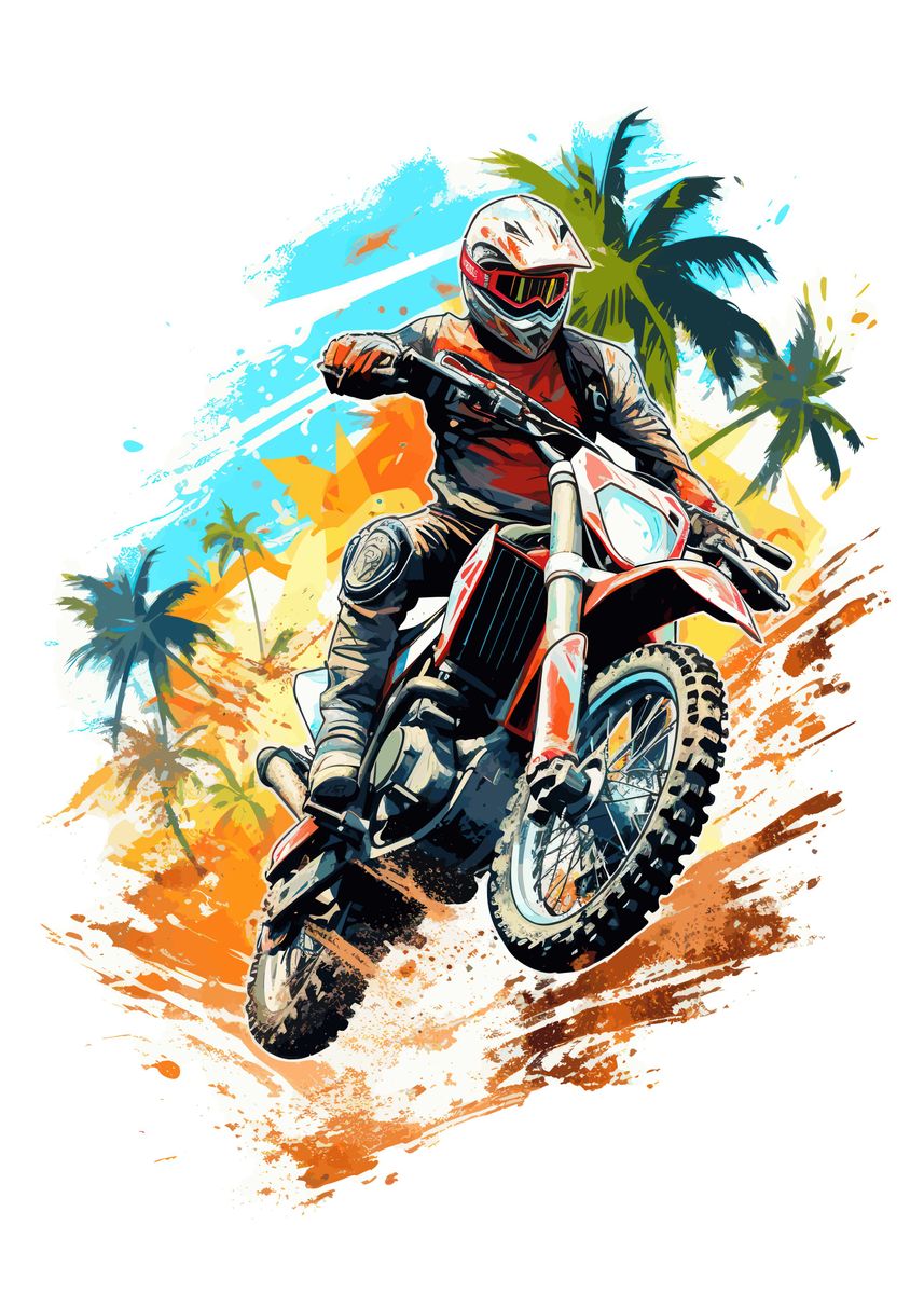 Canvas Print free style motocross 