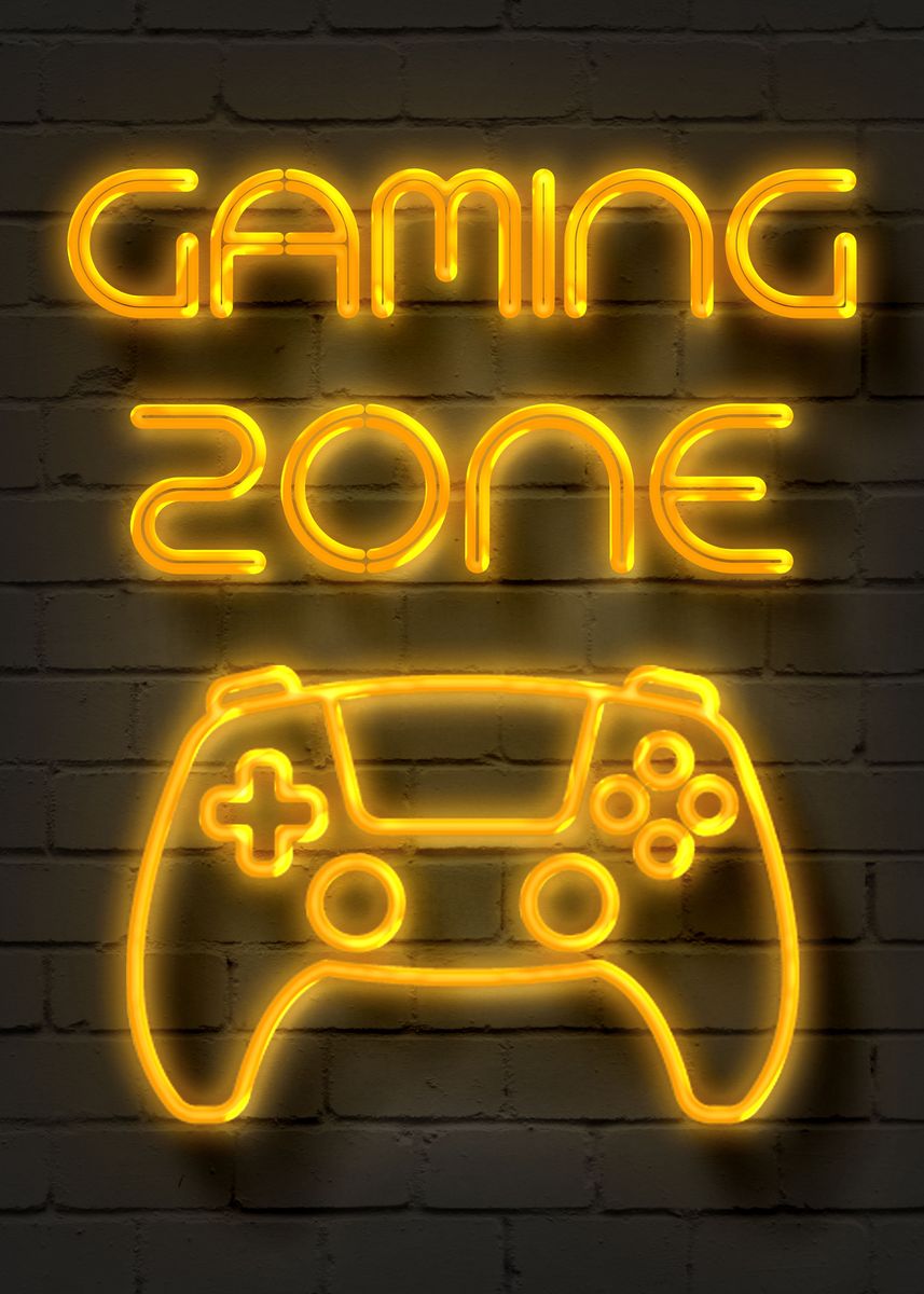 'Gaming Zone Neon' Poster by Gab Fernando | Displate