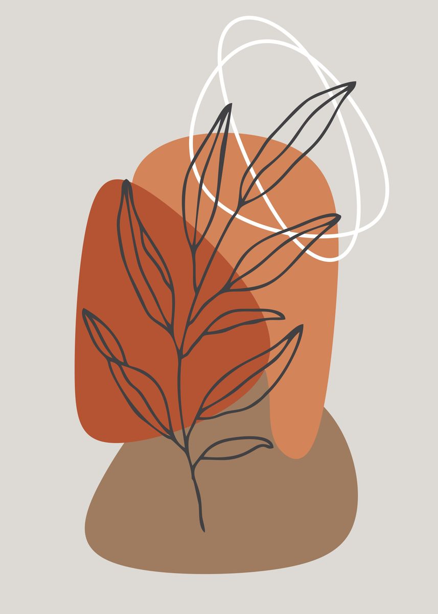 'abstract leaves' Poster by valkry art Displate