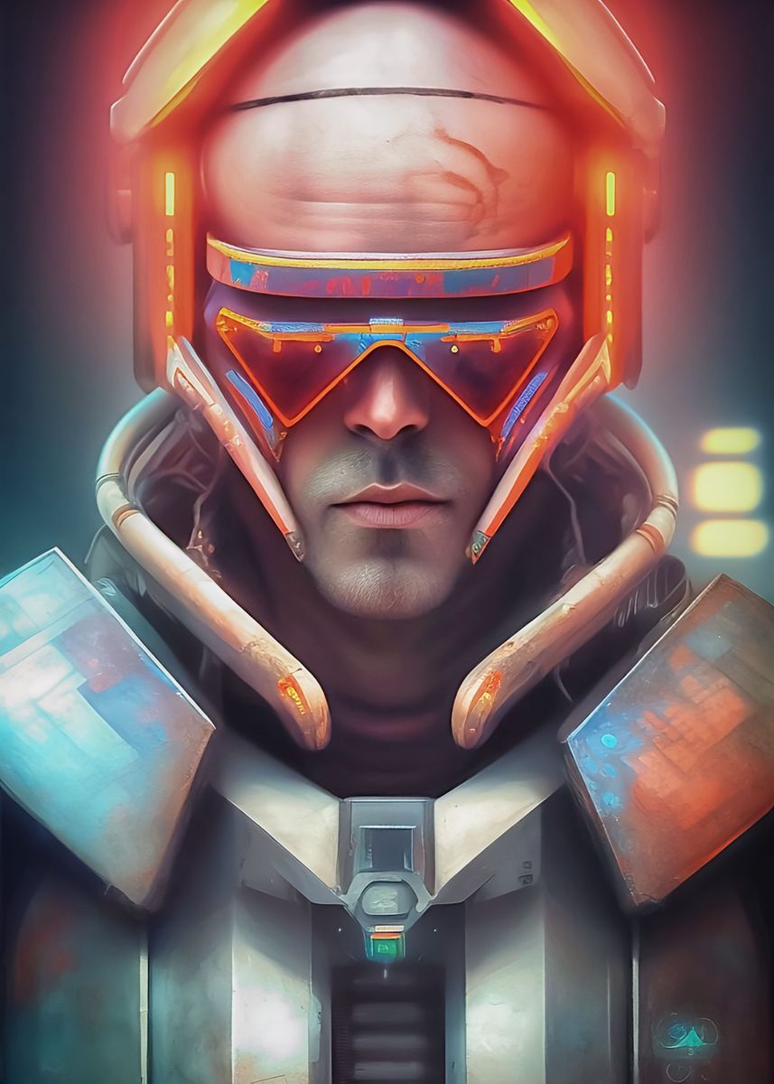 'Cyborg' Poster, picture, metal print, paint by Mango Art | Displate