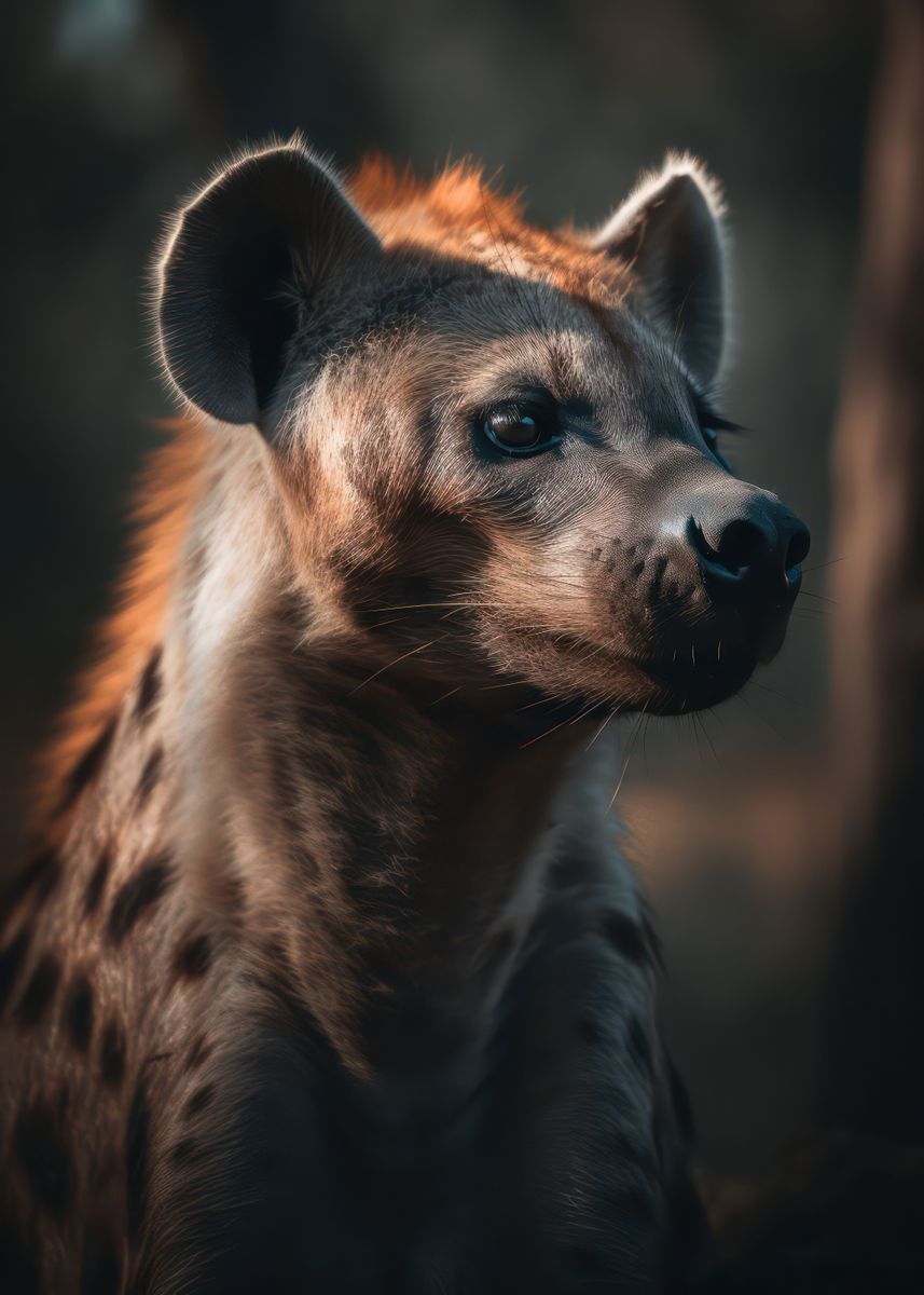 'Intense hyena' Poster, picture, metal print, paint by Zooscape ...