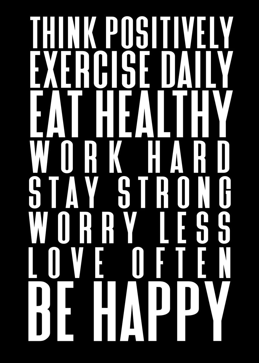 'Exercise Motivation' Poster, picture, metal print, paint by slamet ...