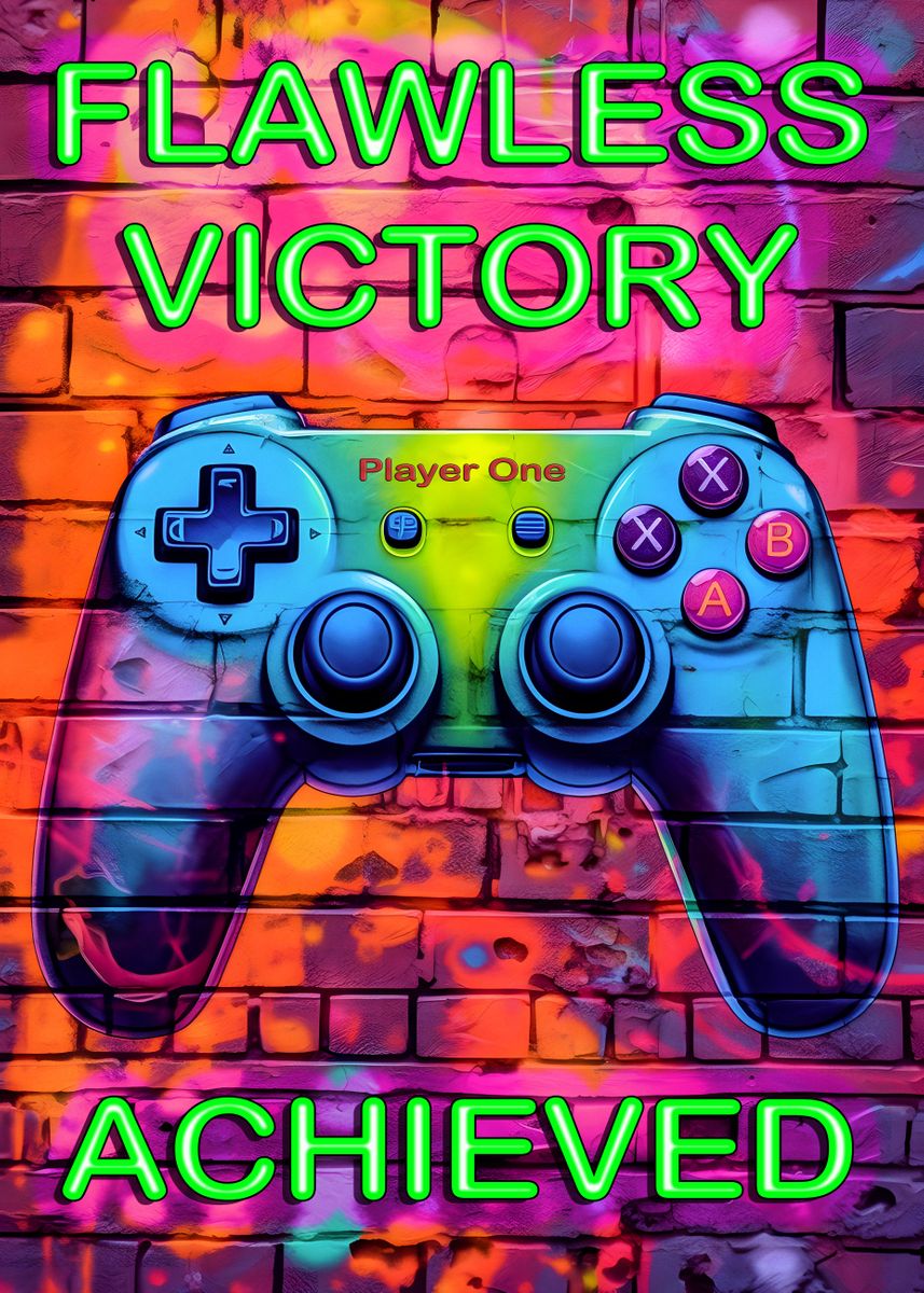 Flawless Victory' Poster, picture, metal print, paint by Steel Canvas  Creations